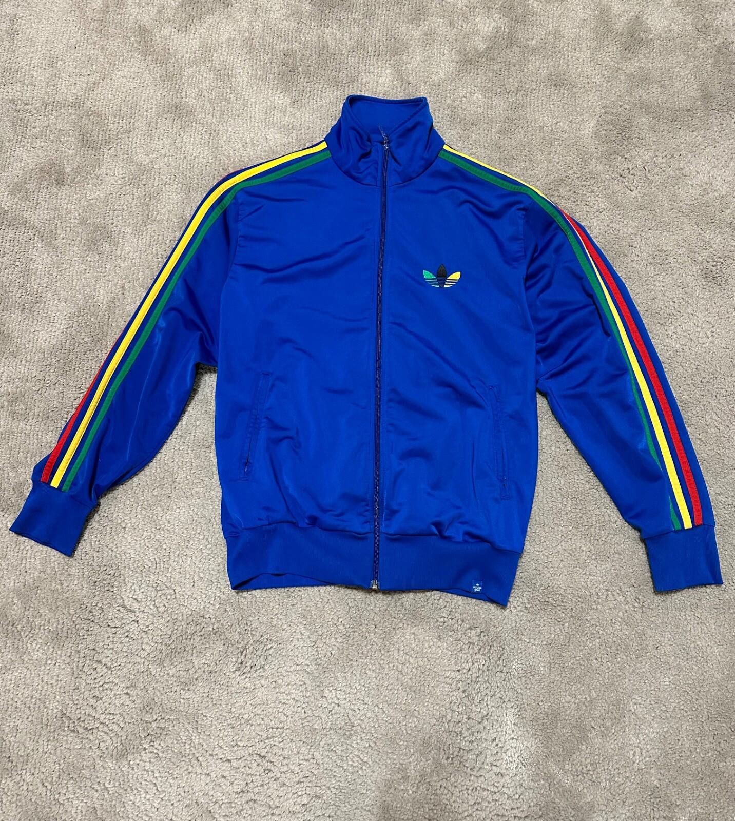 Adidas Adidas Rasta Reggae Jamaica Track Jacket Mens Size M Blue Size US M / EU 48-50 / 2 - 1 Thumbnail