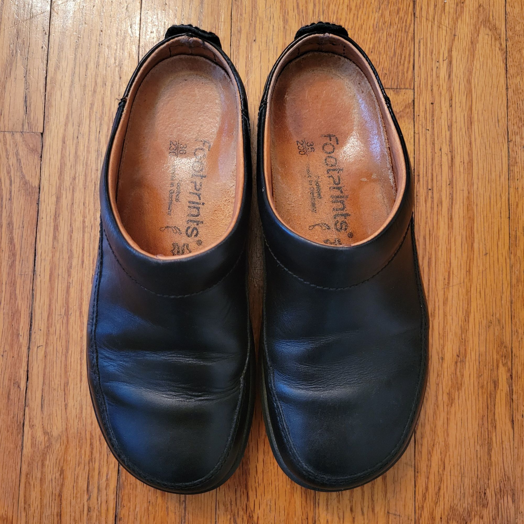 Birkenstock Footprints Birkenstock ALTON ASHBY Black Leather 36 Mules Cl Size US 6 / IT 36 - 2 Thumbnail