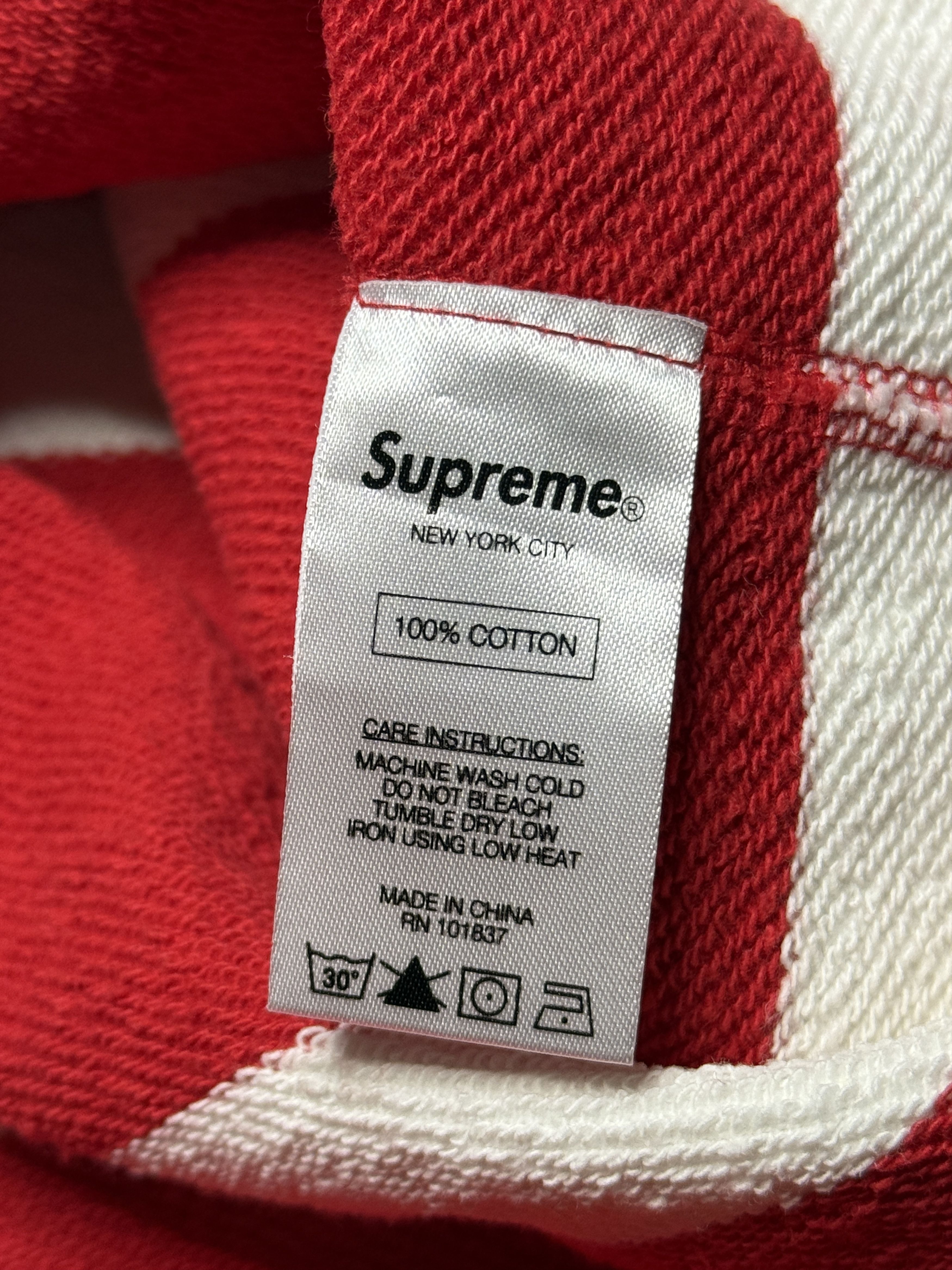 Supreme Supreme FW15 Striped Raglan Crewneck Red Size US M / EU 48-50 / 2 - 7 Thumbnail