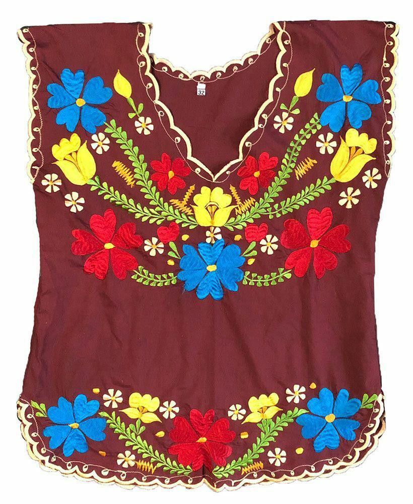 Designer Pre Owned Brown Hand Made Blouse L Size L / US 10 / IT 46 - 2 Thumbnail