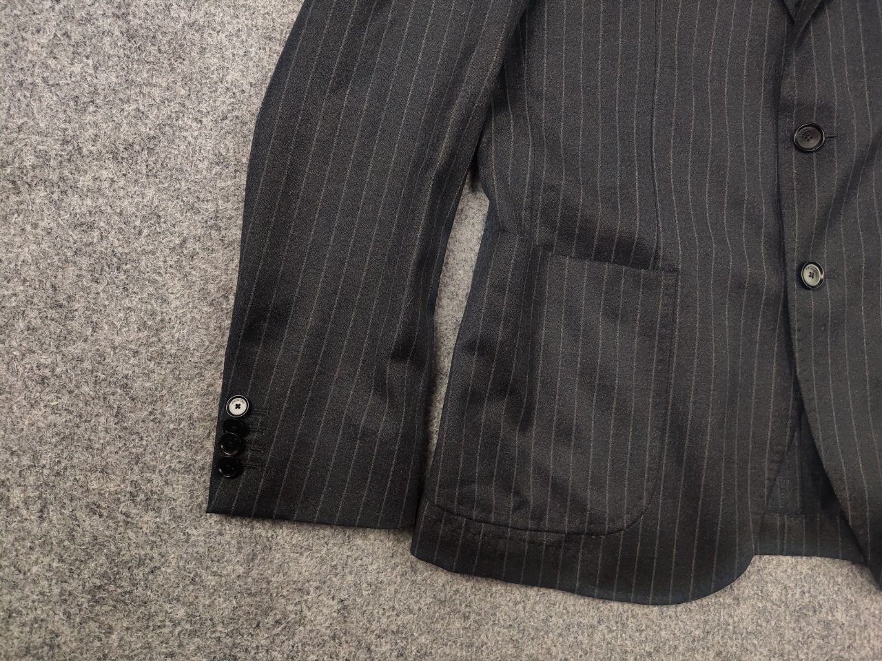 Paoloni Paoloni Quarantotto Reda Striped Unlined Blazer Pants Suit Size 48R - 4 Thumbnail