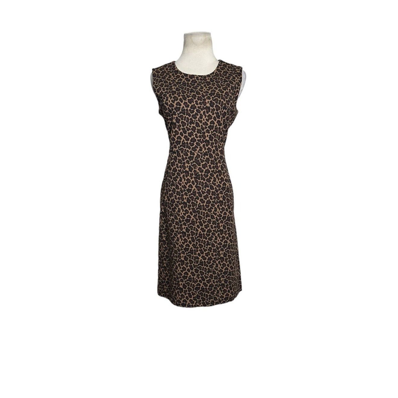 Lands' End Lands’ End brown animal print sleeveless sheath Dress size 8 Size M / US 6-8 / IT 42-44 - 1 Thumbnail