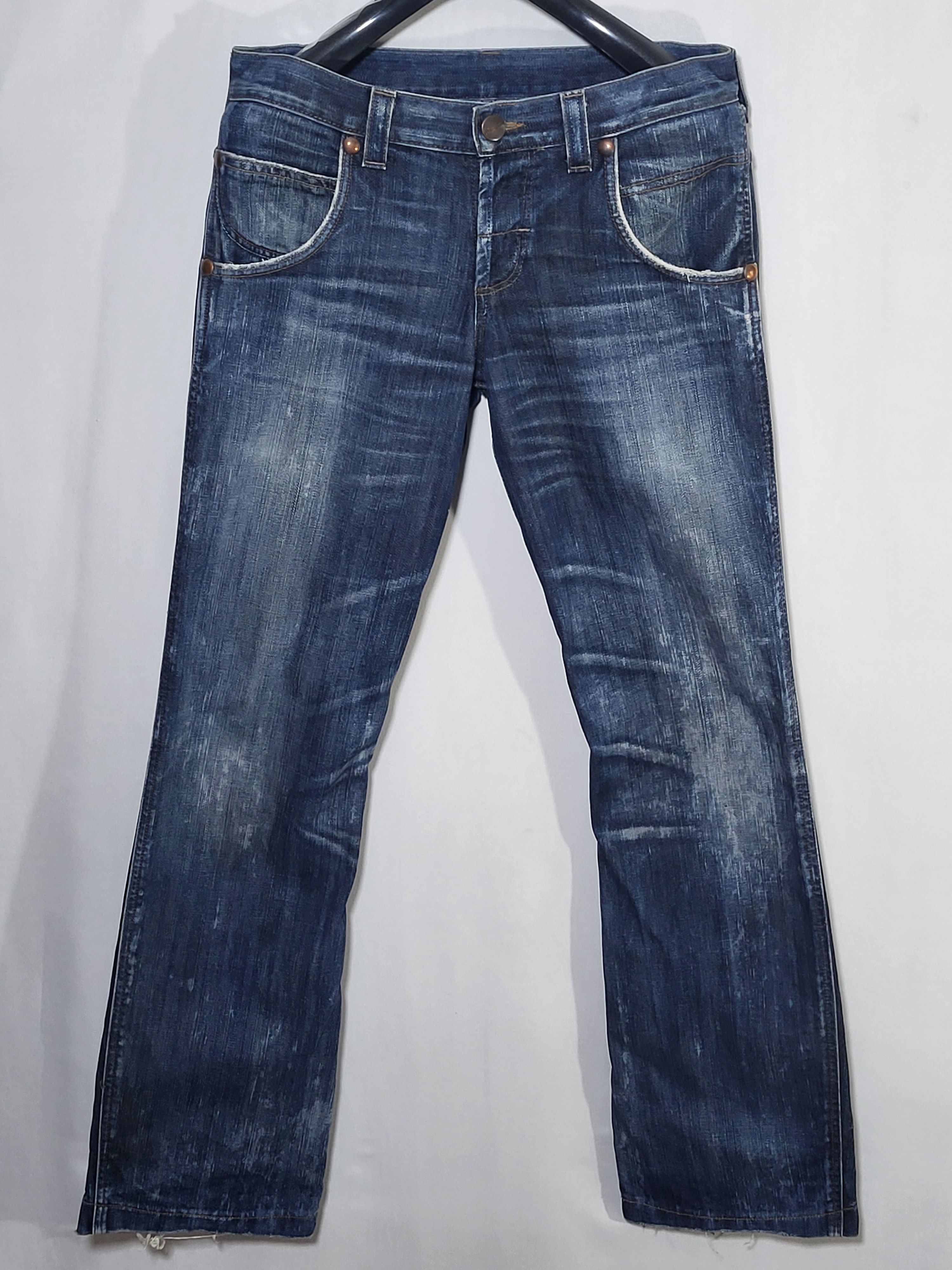 Wrangler Wrangler SHARKEY Vintage Blue Bootcut Jeans. Size US 29 - 3 Thumbnail