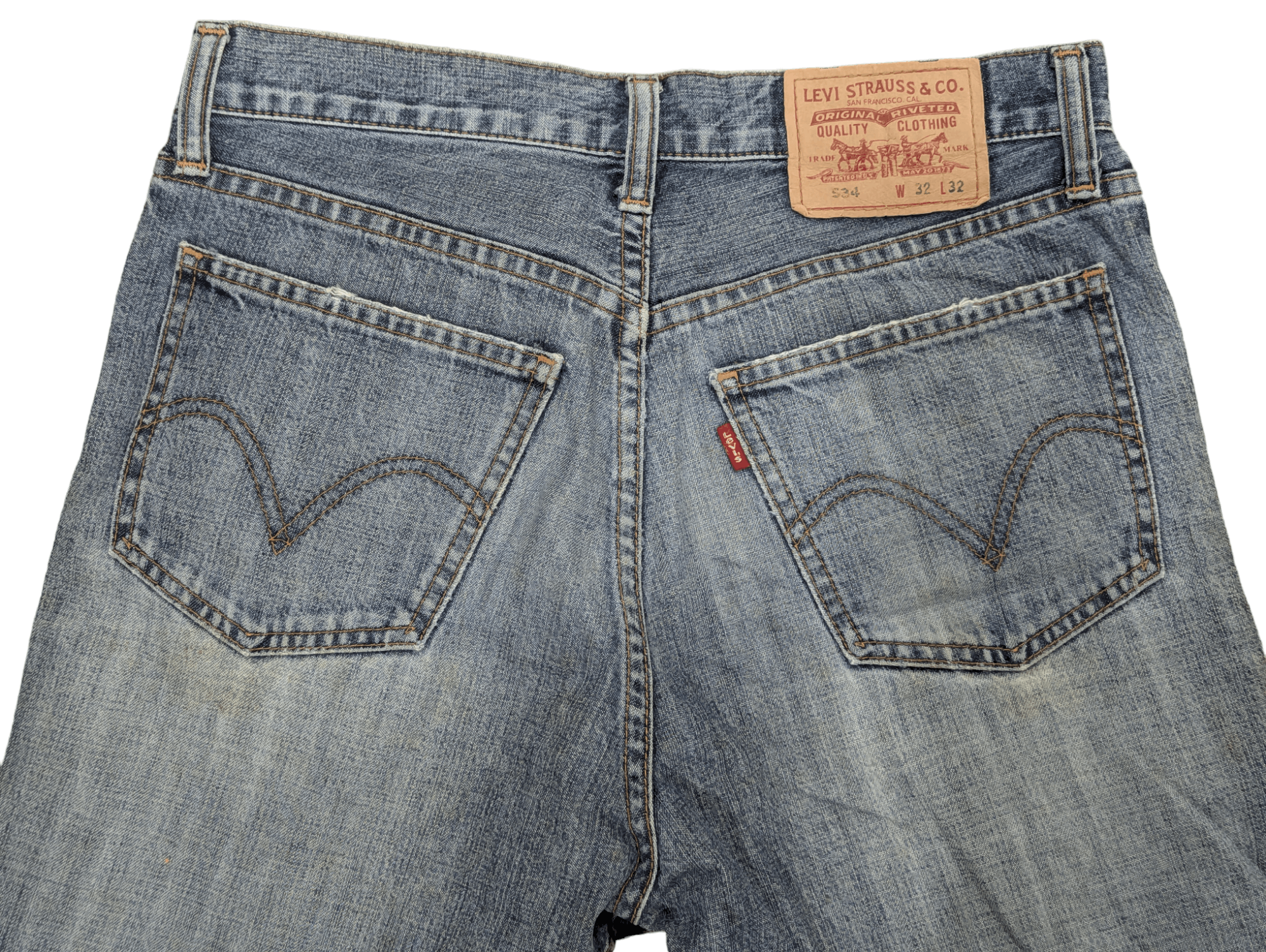 Levi's THRASHED LEVIS 534 DISTRESSED JEANS DENIM Size US 30 / EU 46 - 5 Thumbnail