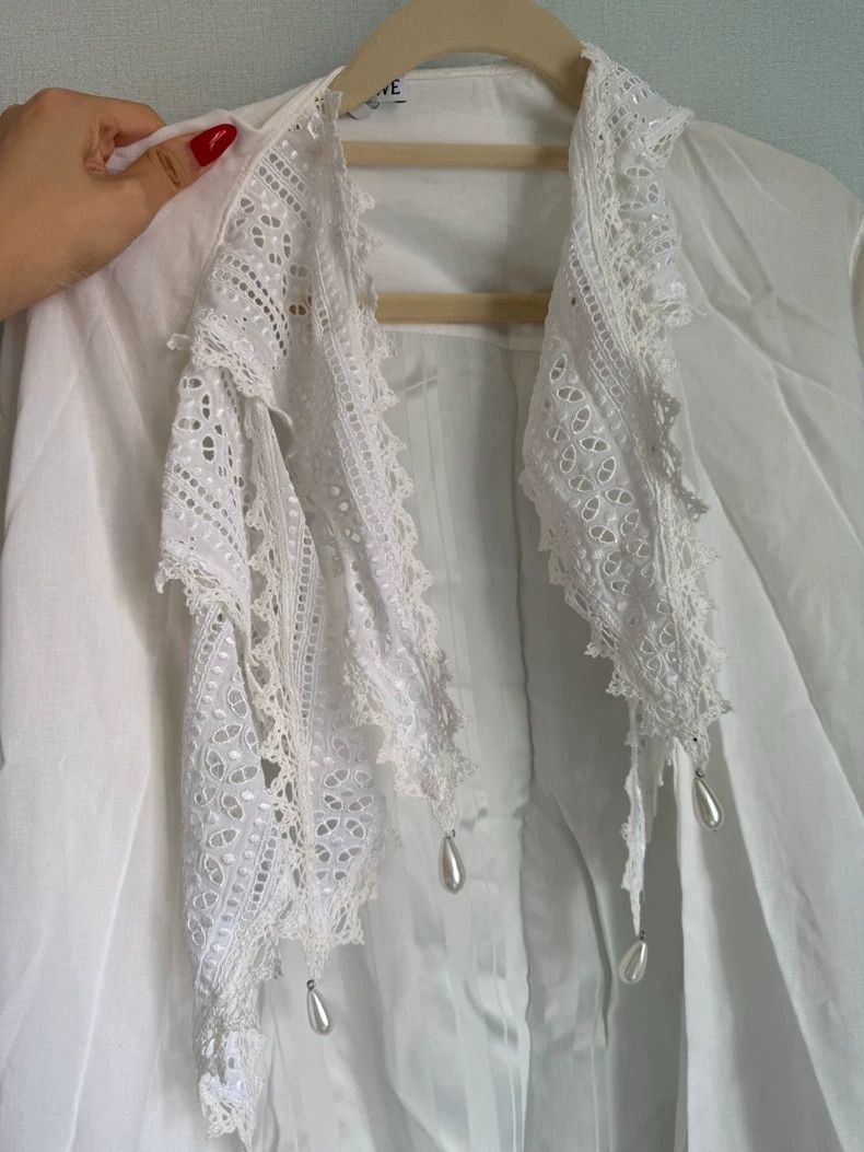 Other LOEWE Ruffled pearl shirt Size M / US 6-8 / IT 42-44 - 1 Thumbnail