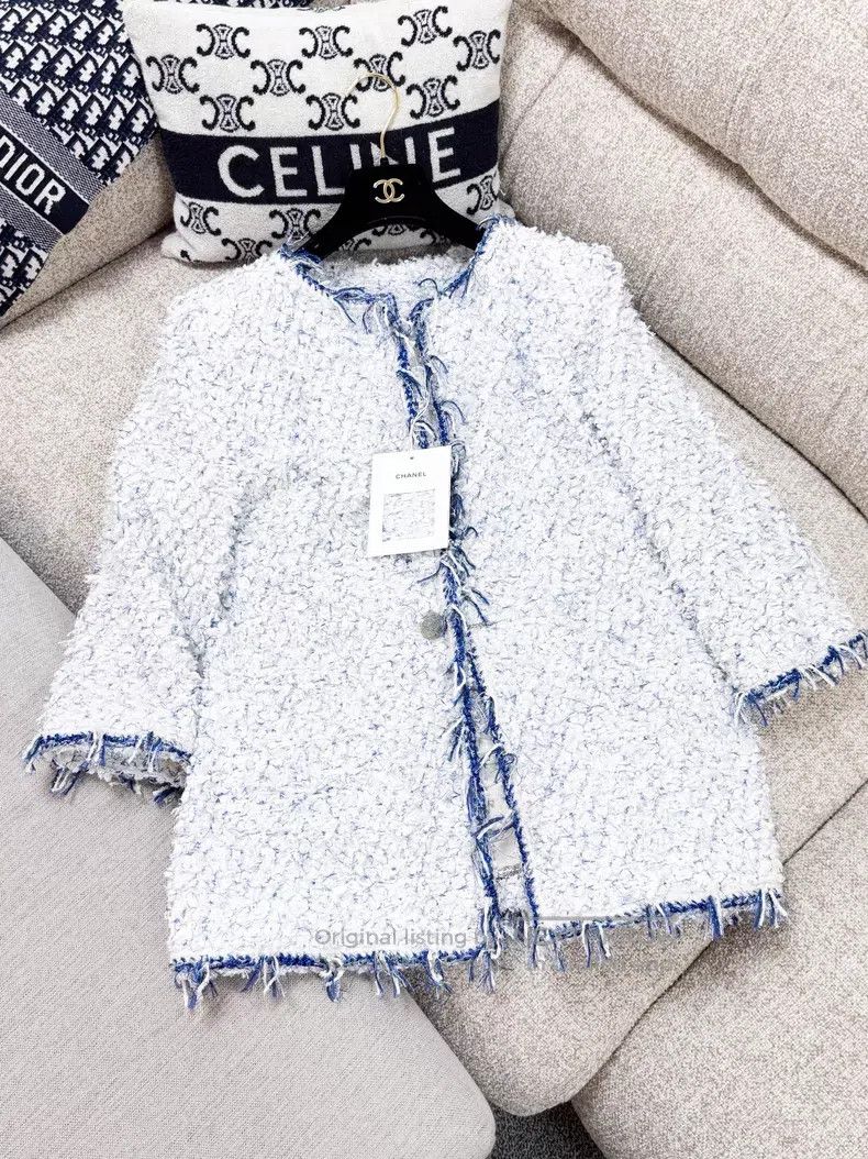 Chanel Chanel Shiny woven tweed 8-piece sleeve jacket Size M / US 6-8 / IT 42-44 - 2 Thumbnail