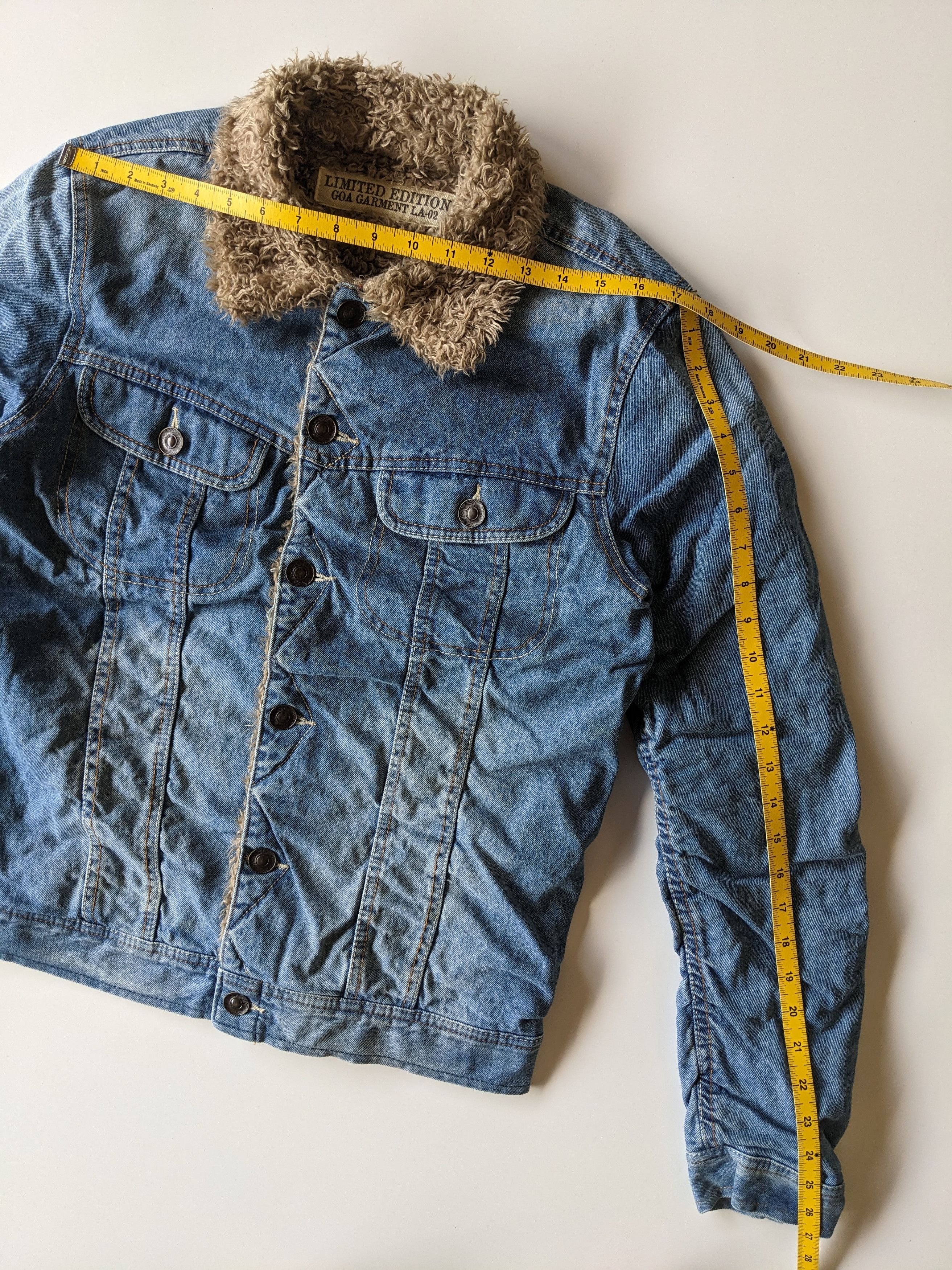 If Six Was Nine × Japanese Brand G.O.A fur denim jacket wrinkle sleeve Size US M / EU 48-50 / 2 - 8 Thumbnail