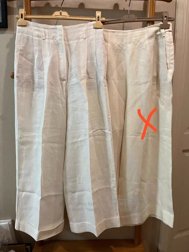 Loro Piana Loro Piana White Linen Wide Leg Pants Size 26" / US 2 / IT 38 - 1 Thumbnail