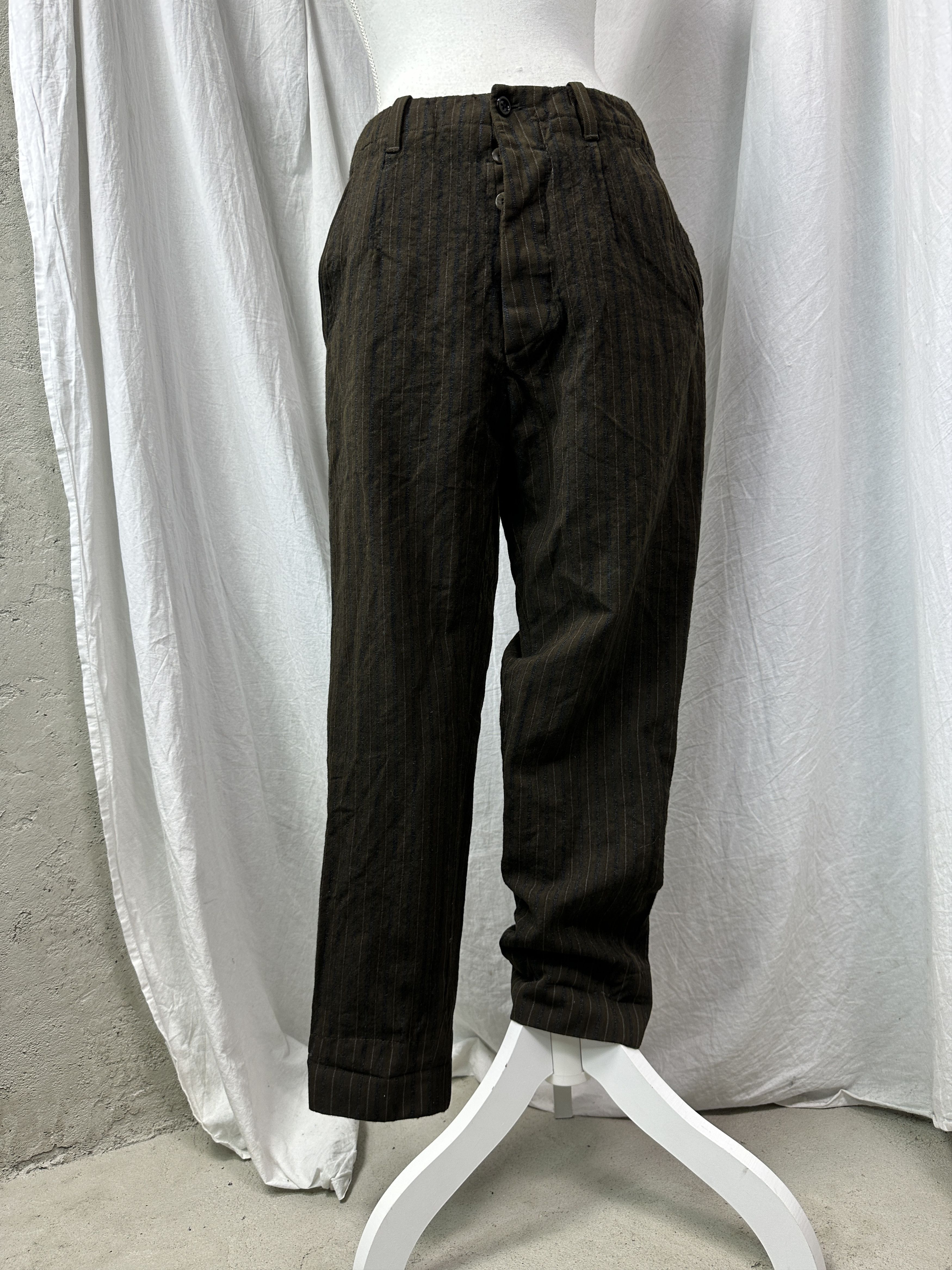 Prada Vintage Striped Preppy Old Money Casual Prada Pants Size 32" / US 10 / IT 46 - 1 Thumbnail