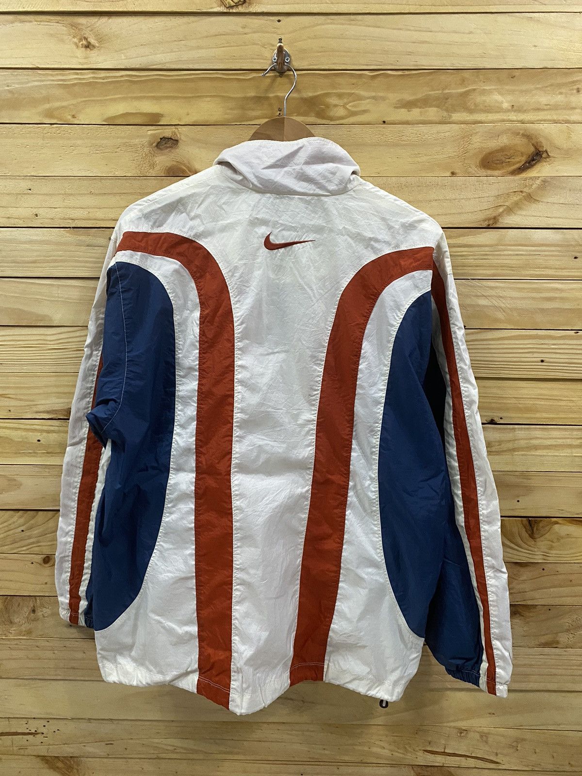 Nike × Vintage Vintage 90s NIKE centre swoosh half zipped jacket Size US XL / EU 56 / 4 - 2 Thumbnail