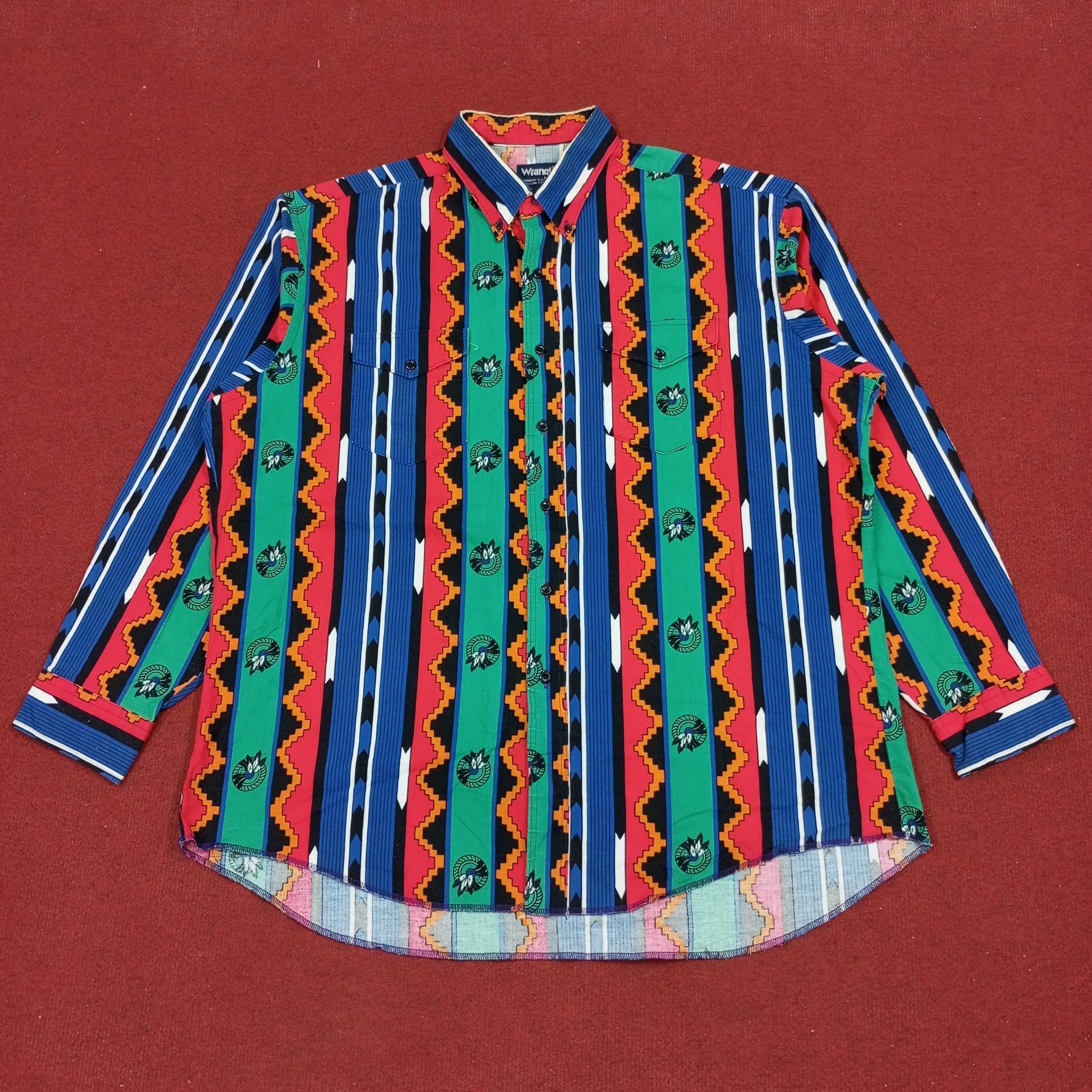 Vintage × Wrangler Wrangler Nice Design Fashion Style Shirt Size US XL / EU 56 / 4 - 1 Thumbnail