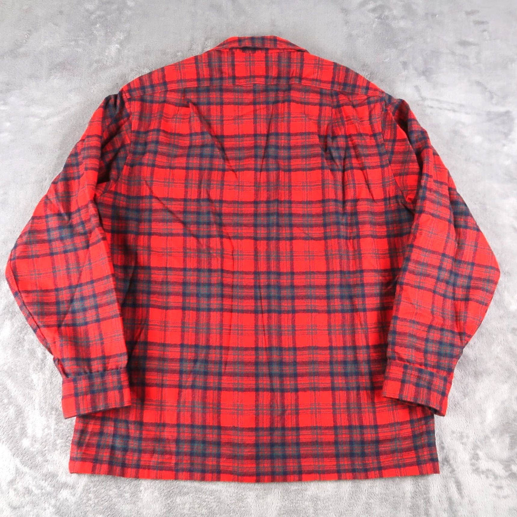Pendleton VINTAGE Pendleton Board Shirt Shirt Mens L Red Wool Flap Pockets Loop Collar 90s Retro USA Button-Up Size US L / EU 52-54 / 3 - 2 Thumbnail