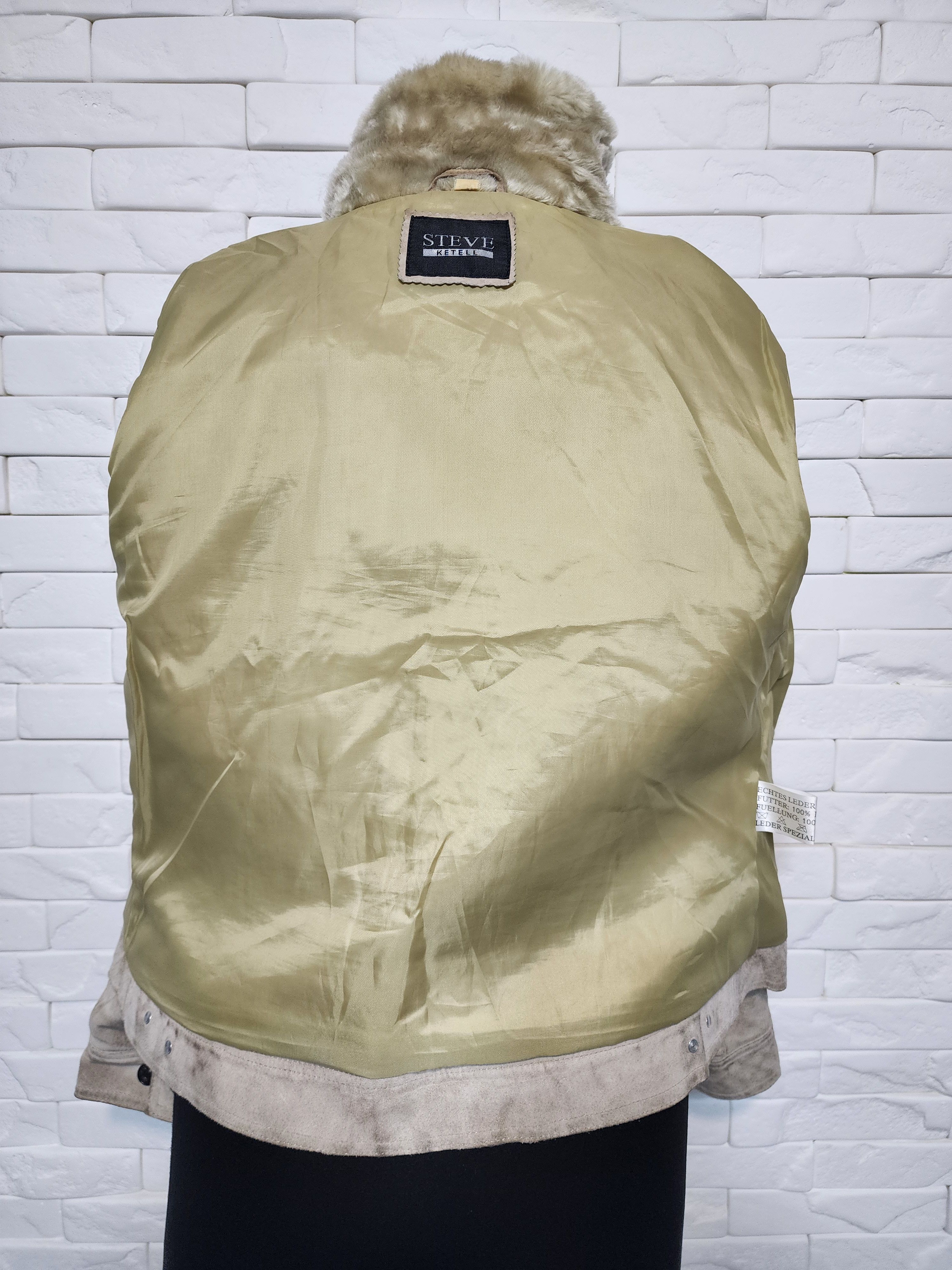Genuine Leather Beige Suede Denim Style Jacket: Women's Leather Jacket Size M / US 6-8 / IT 42-44 - 7 Thumbnail