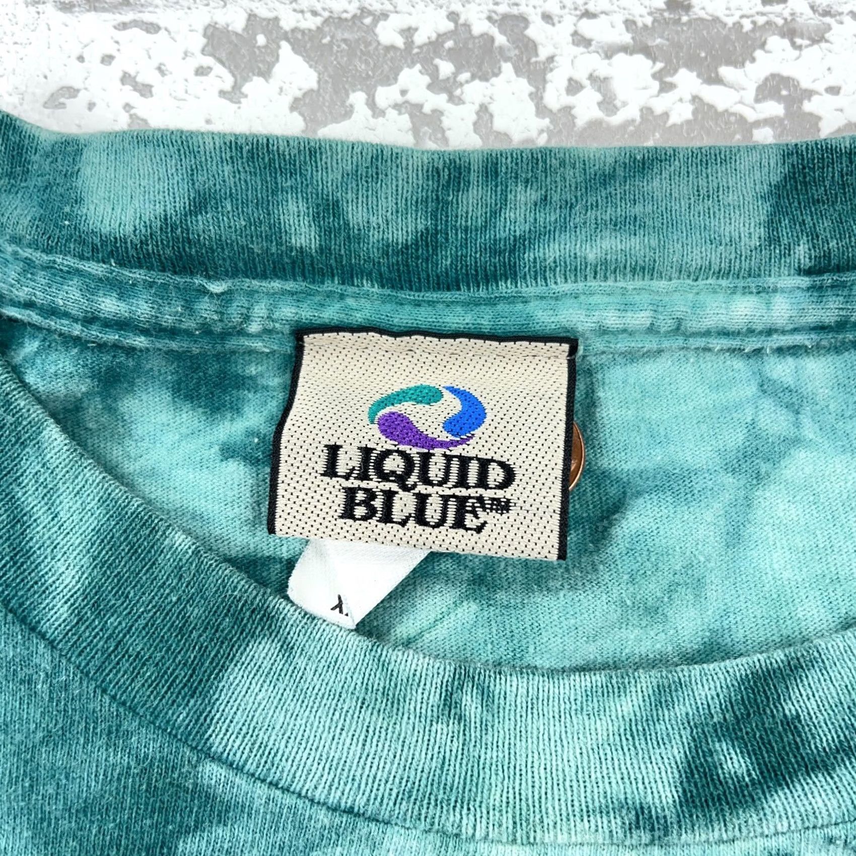 Liquid Blue VINTAGE Liquid Blue Shirt Men XXL 2XL Wolf Nature Tie Dye 2000s Cyber USA Made Size US XL / EU 56 / 4 - 3 Thumbnail