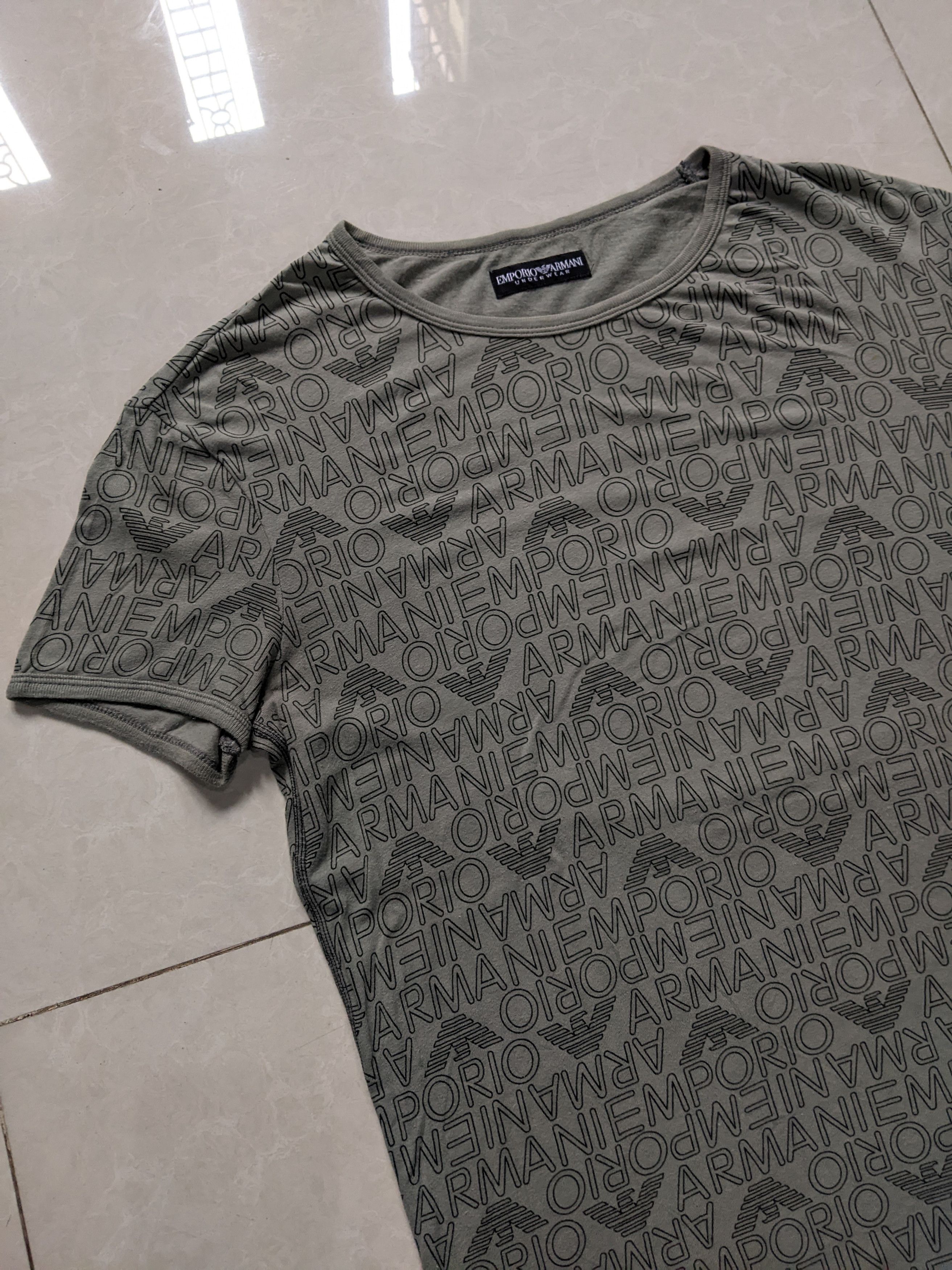 Emporio Armani Armani All Over Logo T shirt Size US S / EU 44-46 / 1 - 6 Thumbnail