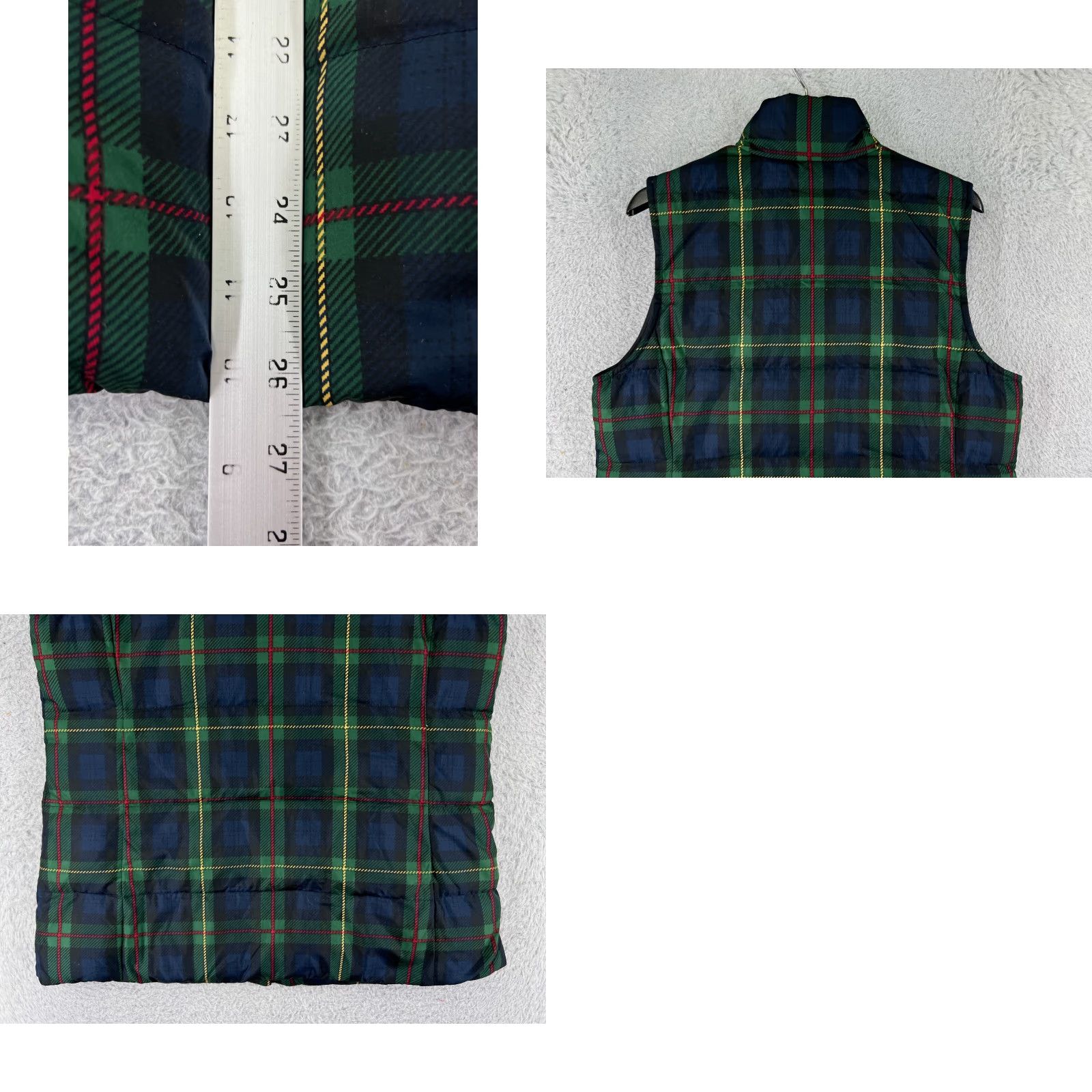 J. Jill J Jill Vest Shirt Womens Small Blue Plaid Insulated Down Mock Neck Zip Button Up Casual Fall Spring Mens Women Size S / US 4 / IT 40 - 9 Thumbnail