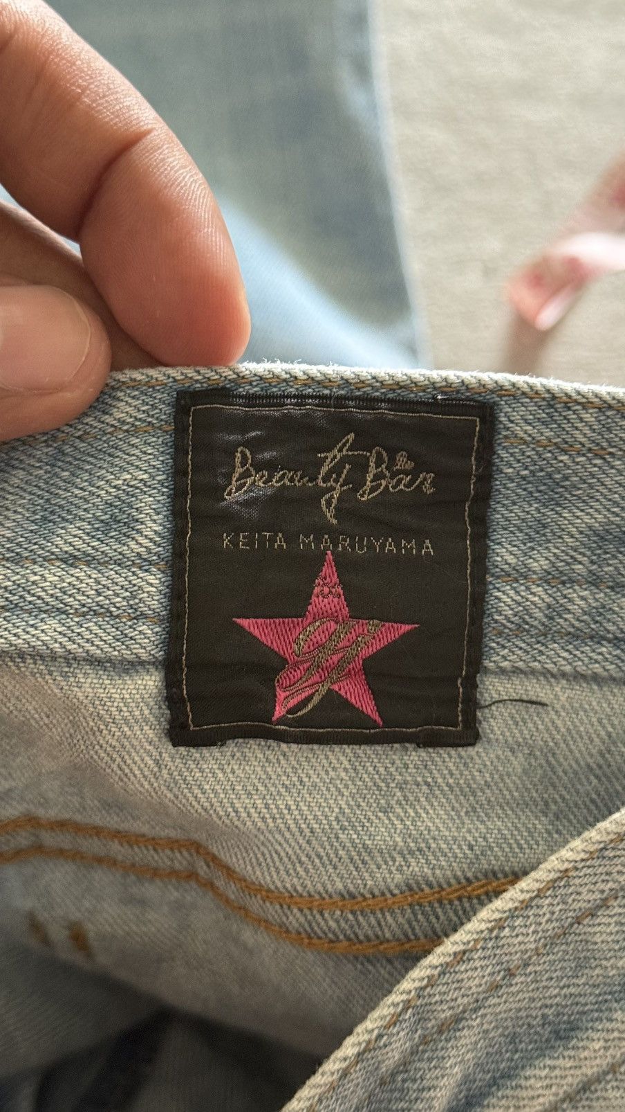 KEITAMARUYAMA Keita Maruyama Beauty Bar Denim Heart Embroidery Size 30" / US 8 / IT 44 - 11 Thumbnail