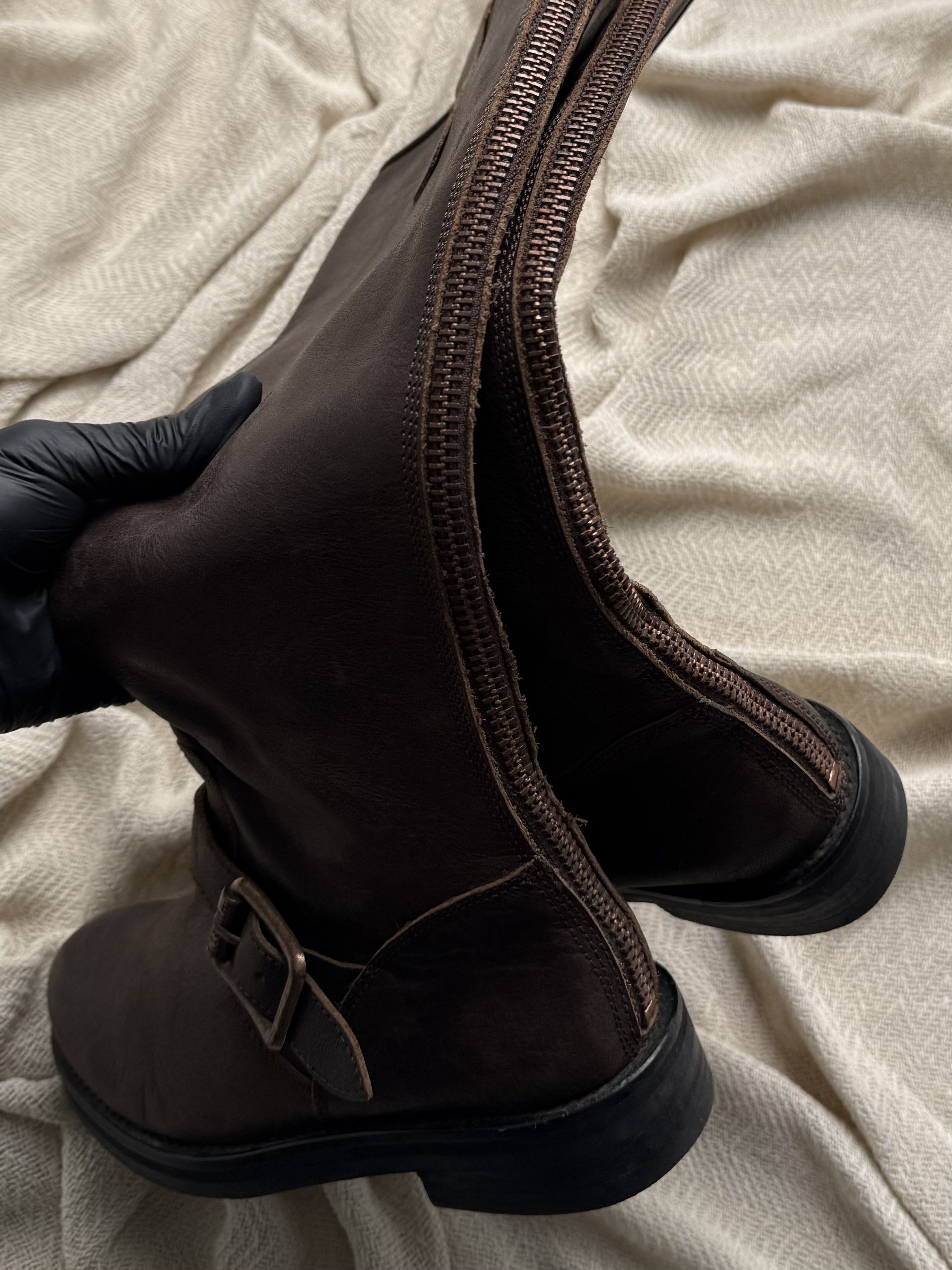 Vintage Vintage Leather Knee High Boots Buckle Riding Casual Zip Size US 6.5 / IT 36.5 - 8 Thumbnail