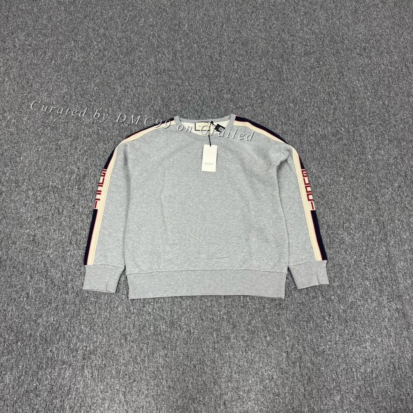 Gucci Gucci Side Stripe Logo Crewneck Sweatshirt Size US L / EU 52-54 / 3 - 1 Thumbnail