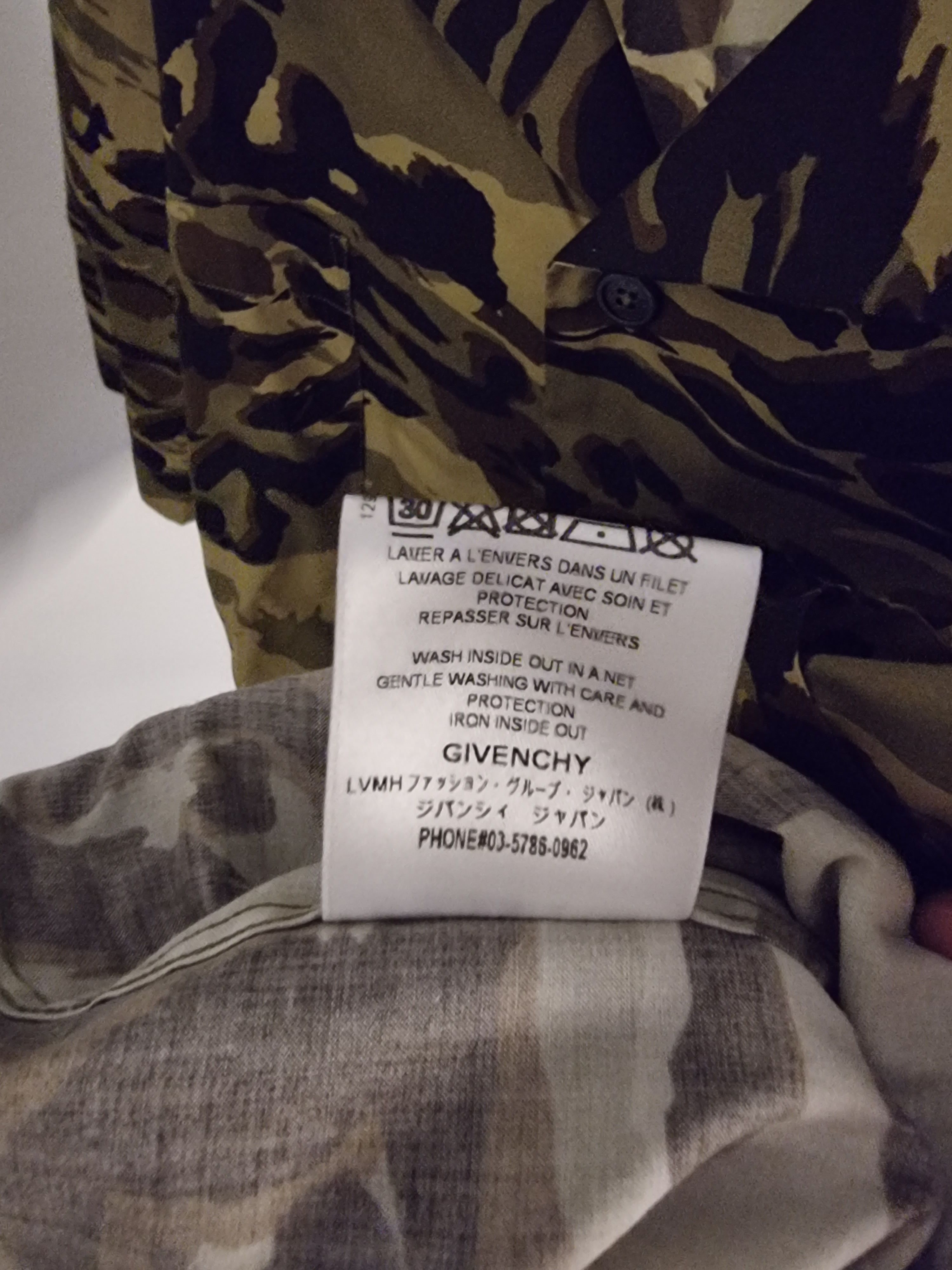 Givenchy Givenchy camo cheetah shirt Size 44 | Grailed