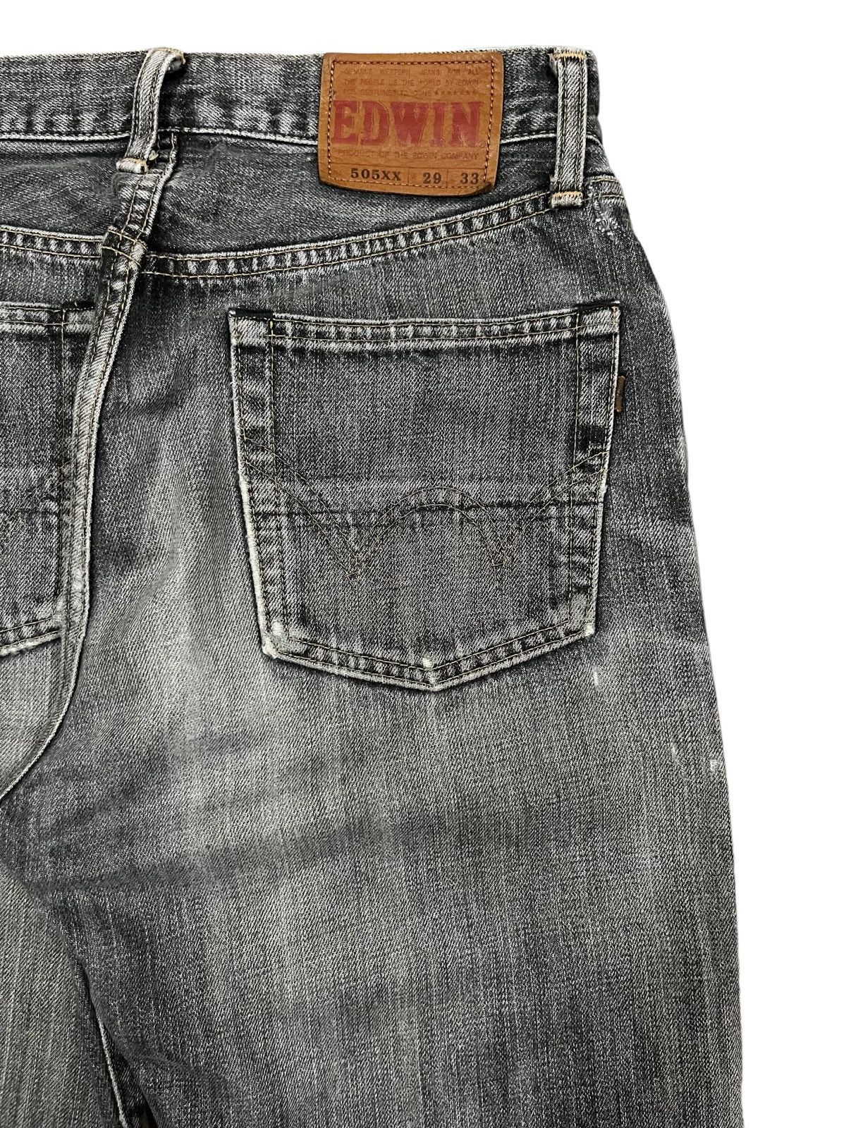 14th Addiction × Edwin Vintage Edwin Black Faded Distressed Loose Fit Jeans Size US 28 / EU 44 - 16 Thumbnail