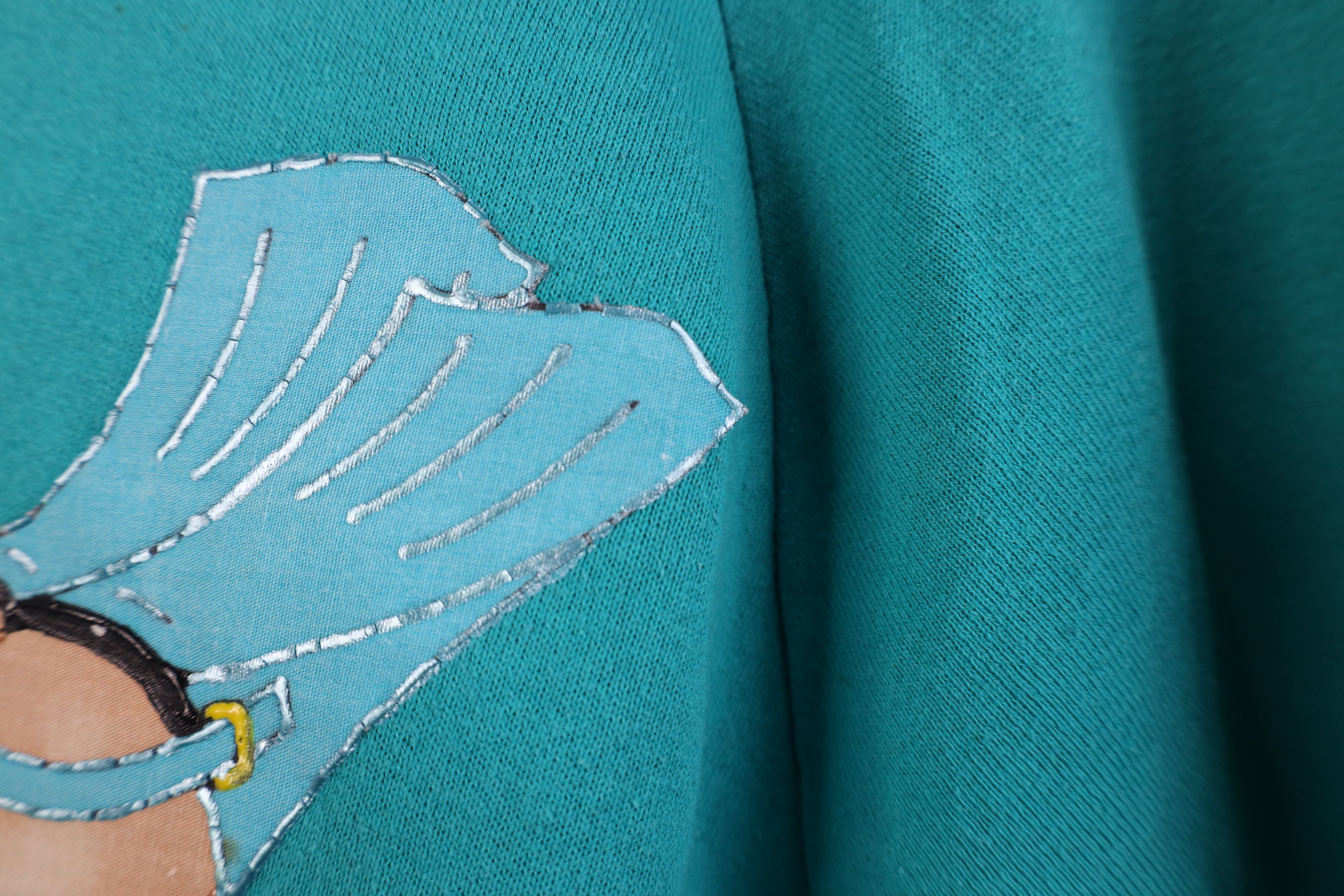 Vintage Vintage 90s Streetwear Diving Bear Sea Fish Sweatshirt Size XL / US 12-14 / IT 48-50 - 8 Thumbnail