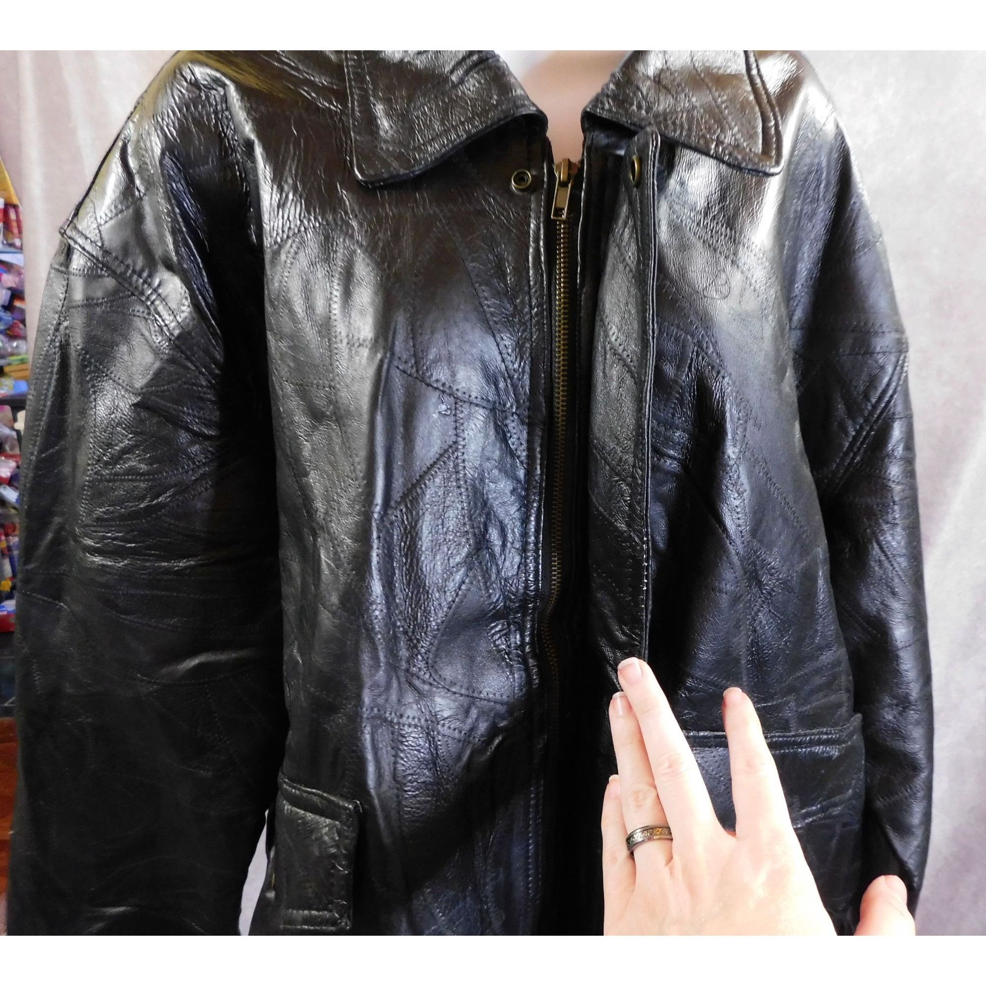 Other Vintage Napoline Leather Outfitters Genuine Leather Jacket N Size US XXL / EU 58 / 5 - 2 Thumbnail
