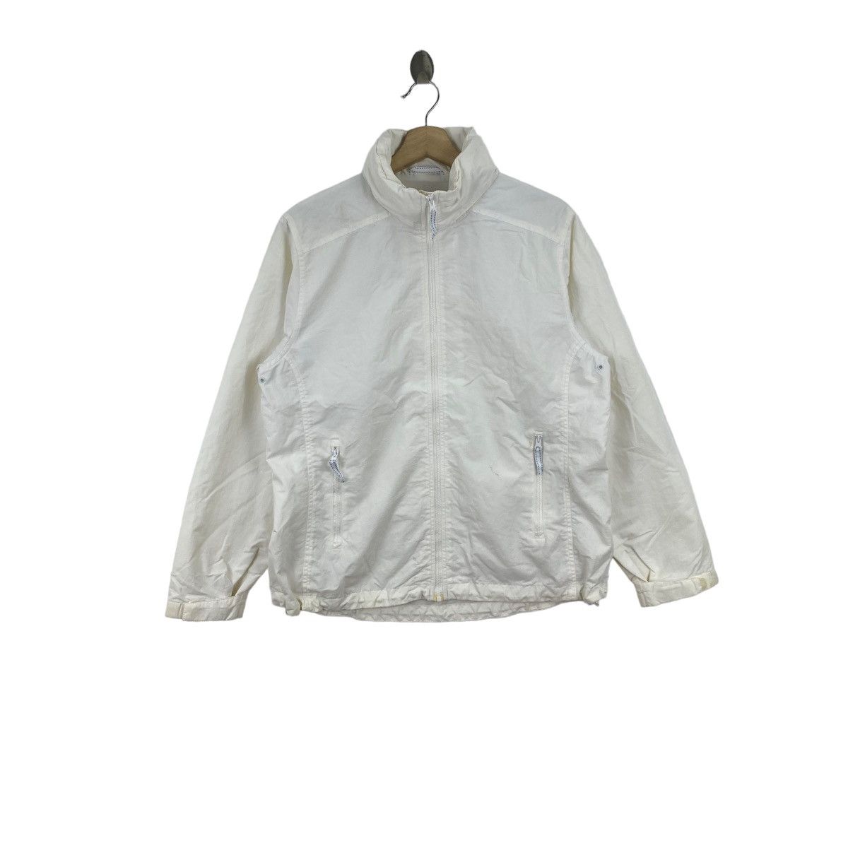 Lands' End Vintage LAND’S END Full Zipper White Bomber Jacket Size US M / EU 48-50 / 2 - 1 Thumbnail