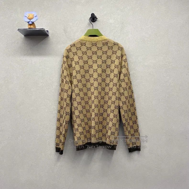 Gucci Gucci Logo full-print V-neck single-breasted long-sleeved Size S / US 4 / IT 40 - 2 Thumbnail