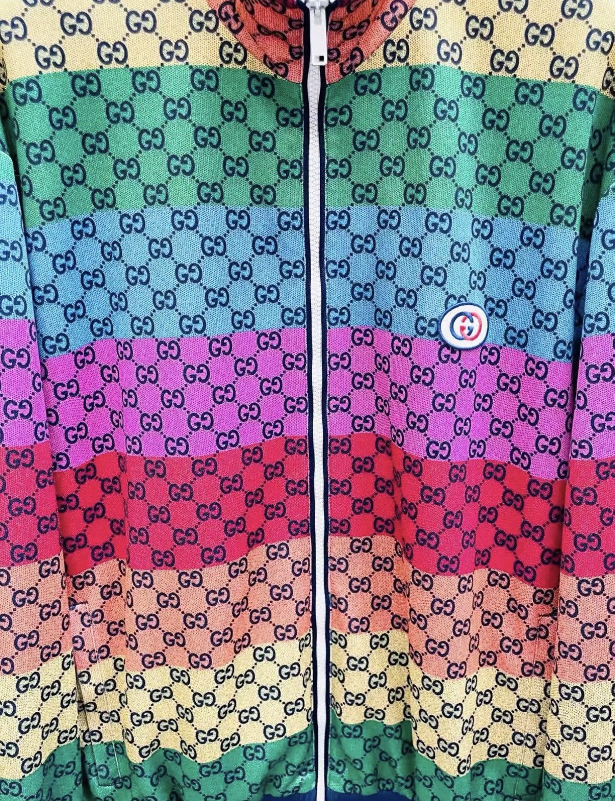 Gucci Gucci Classic Rainbow Candy Color Zip-Up Jacket J33 Size US M / EU 48-50 / 2 - 2 Thumbnail