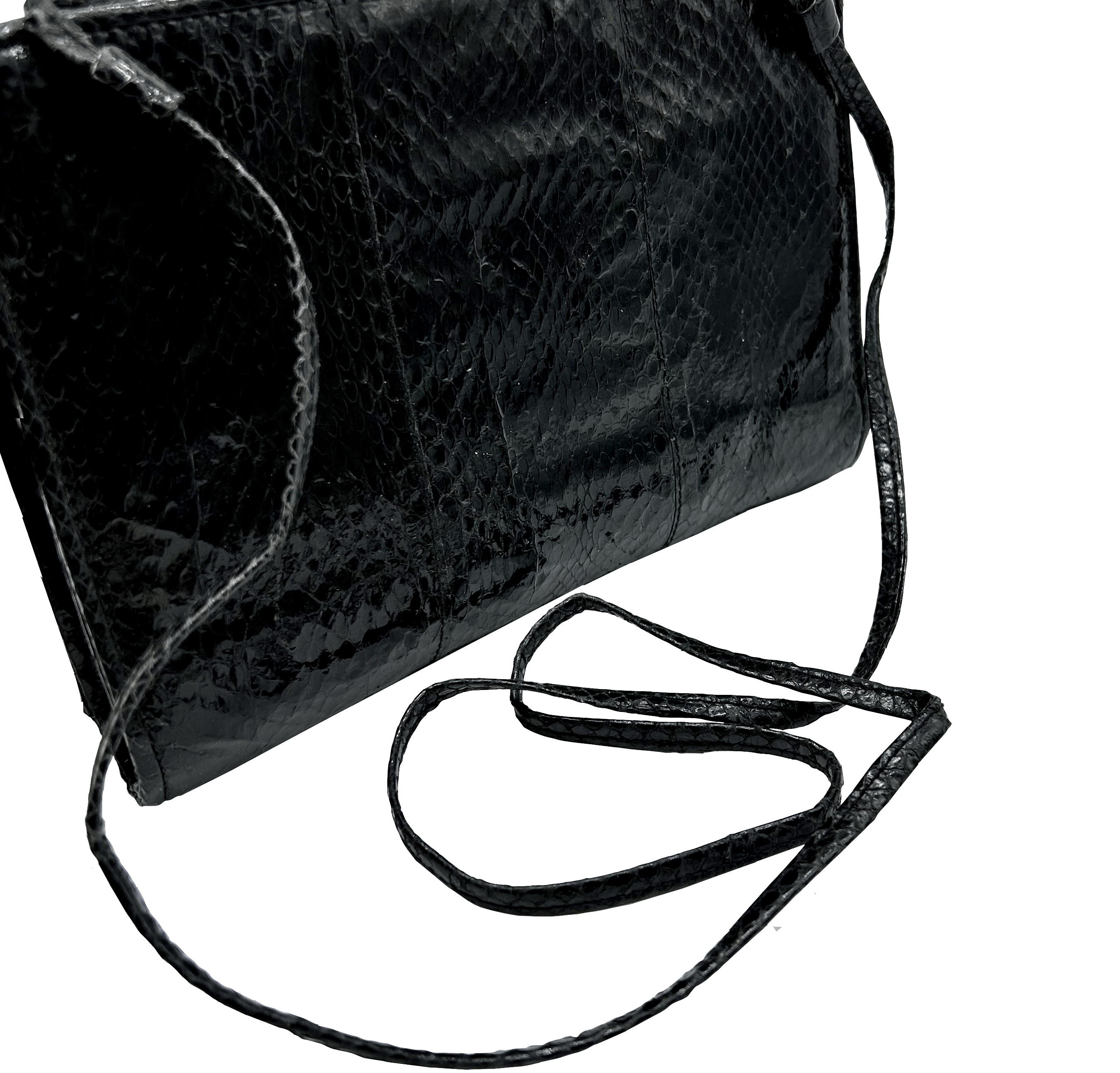 Vintage 1960's Black Snakeskin Evening Bag Size ONE SIZE - 3 Thumbnail