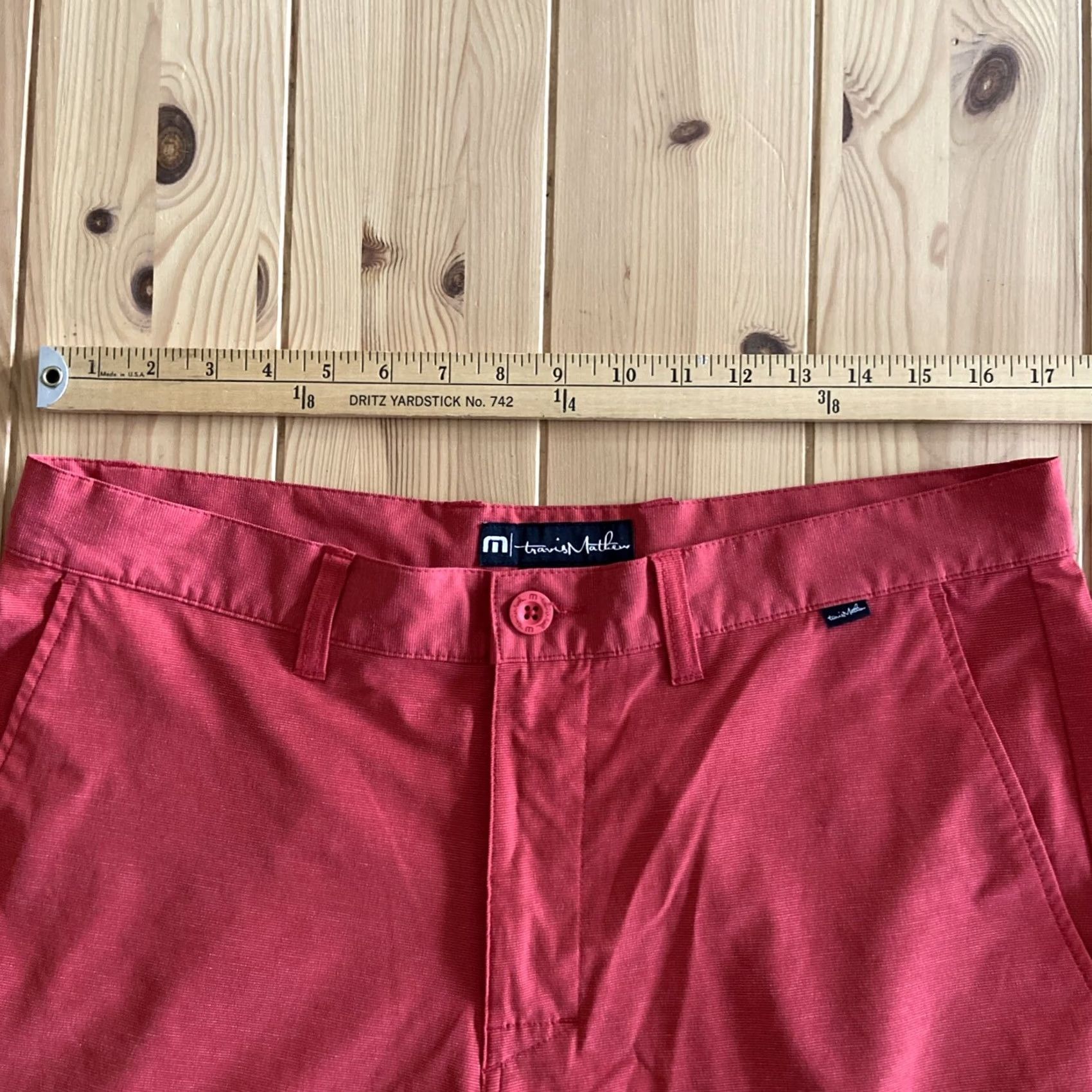 TravisMathew Travis Mathew Chino Short 34 Red Loud Golf Performance Proceed With Caution Size US 34 / EU 50 - 4 Thumbnail