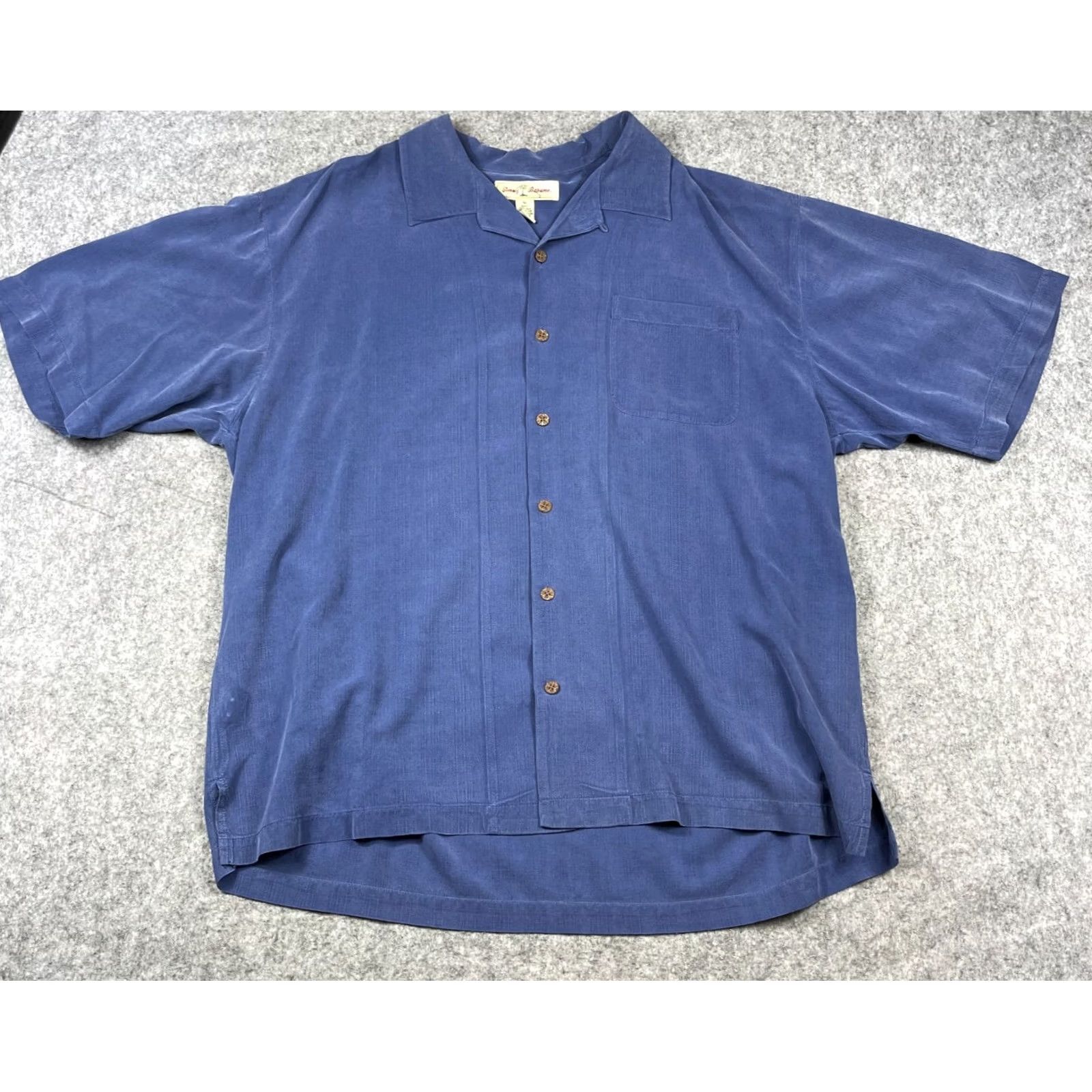Tommy Bahama Tommy Bahama Camp Shirt Mens XL Blue Silk Pinhead Classic Bowling Embroidered Size US XL / EU 56 / 4 - 3 Thumbnail