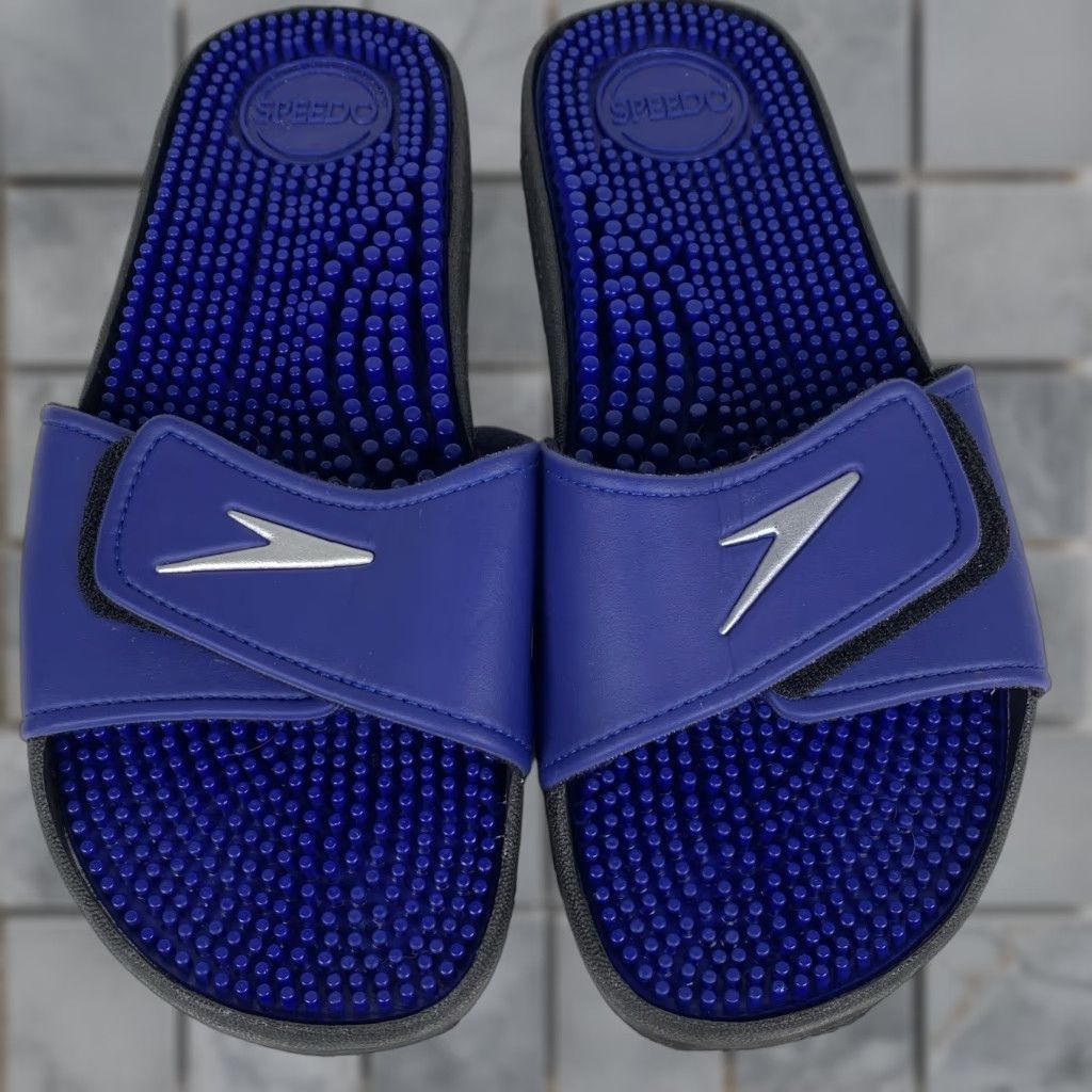 Speedo Speedo Slide Sandals Men 12 Blue Rubber Sports Casual Footwear Size ONE SIZE - 1 Thumbnail