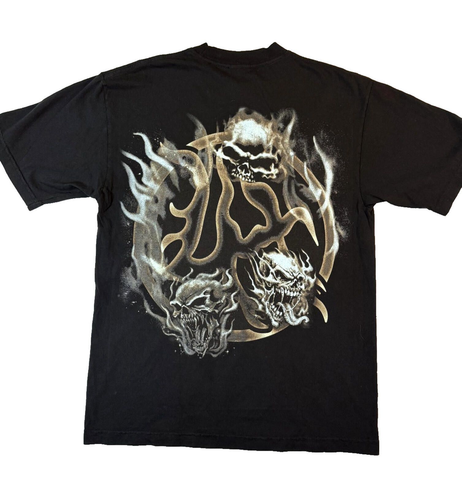 Lost hills Lost Hills Shirt Mens M Black Skull Flames Streetwear Metal Size US M / EU 48-50 / 2 - 3 Thumbnail