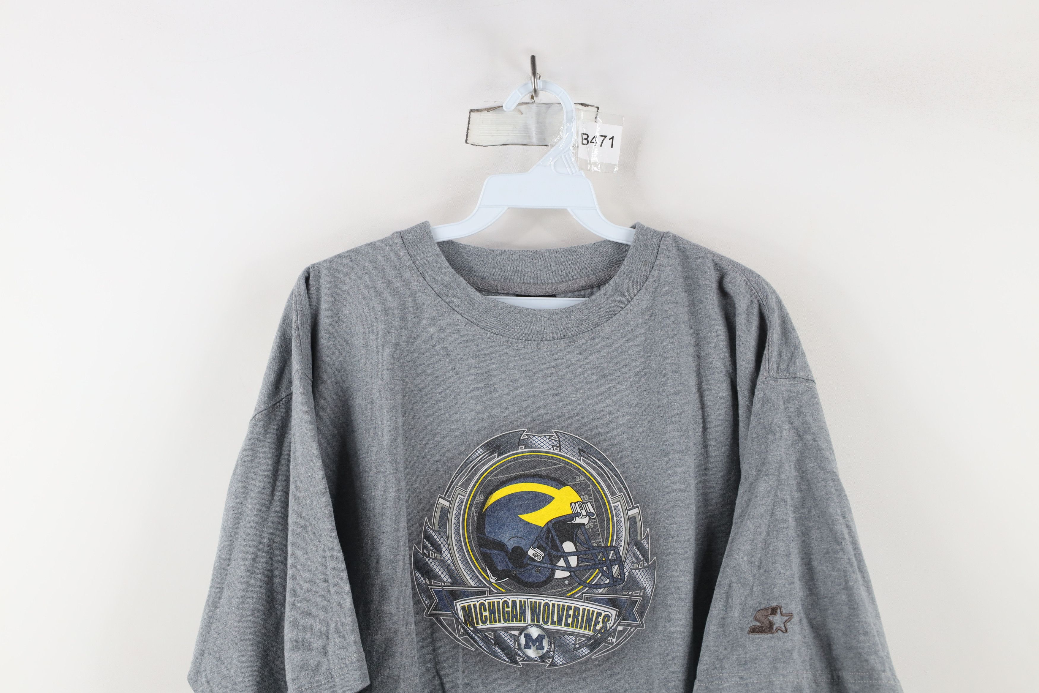Starter × Vintage Vintage 90s Starter University of Michigan Football T-Shirt Size US L / EU 52-54 / 3 - 2 Thumbnail