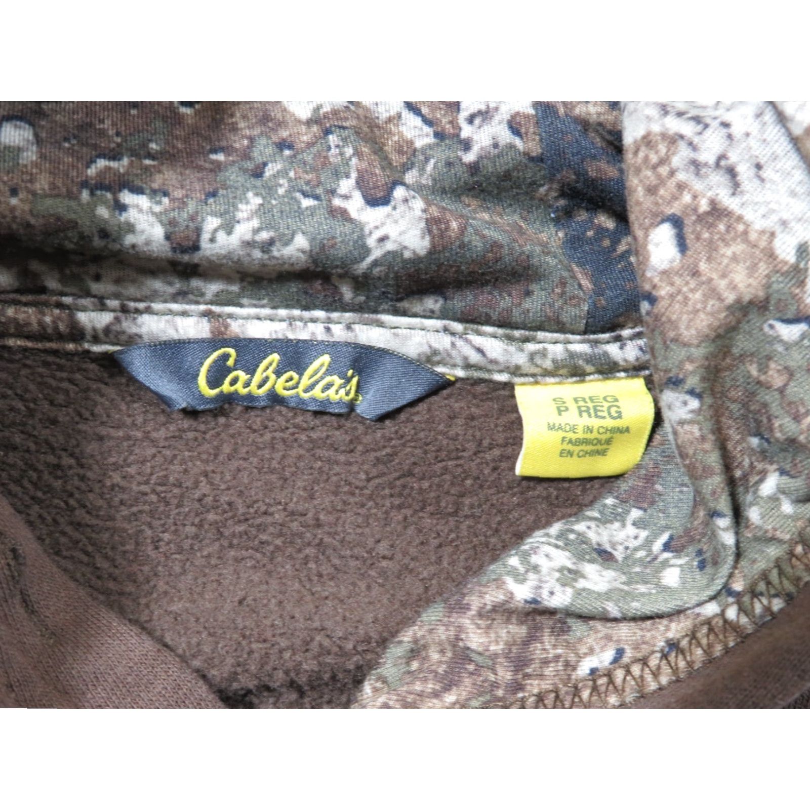 Vintage Cabela's Hoodie Men Small Reg Brown Camo Graphic Print Pullover Hooded Fleece Sweatshirt Outdoor Hunting Size US S / EU 44-46 / 1 - 5 Thumbnail