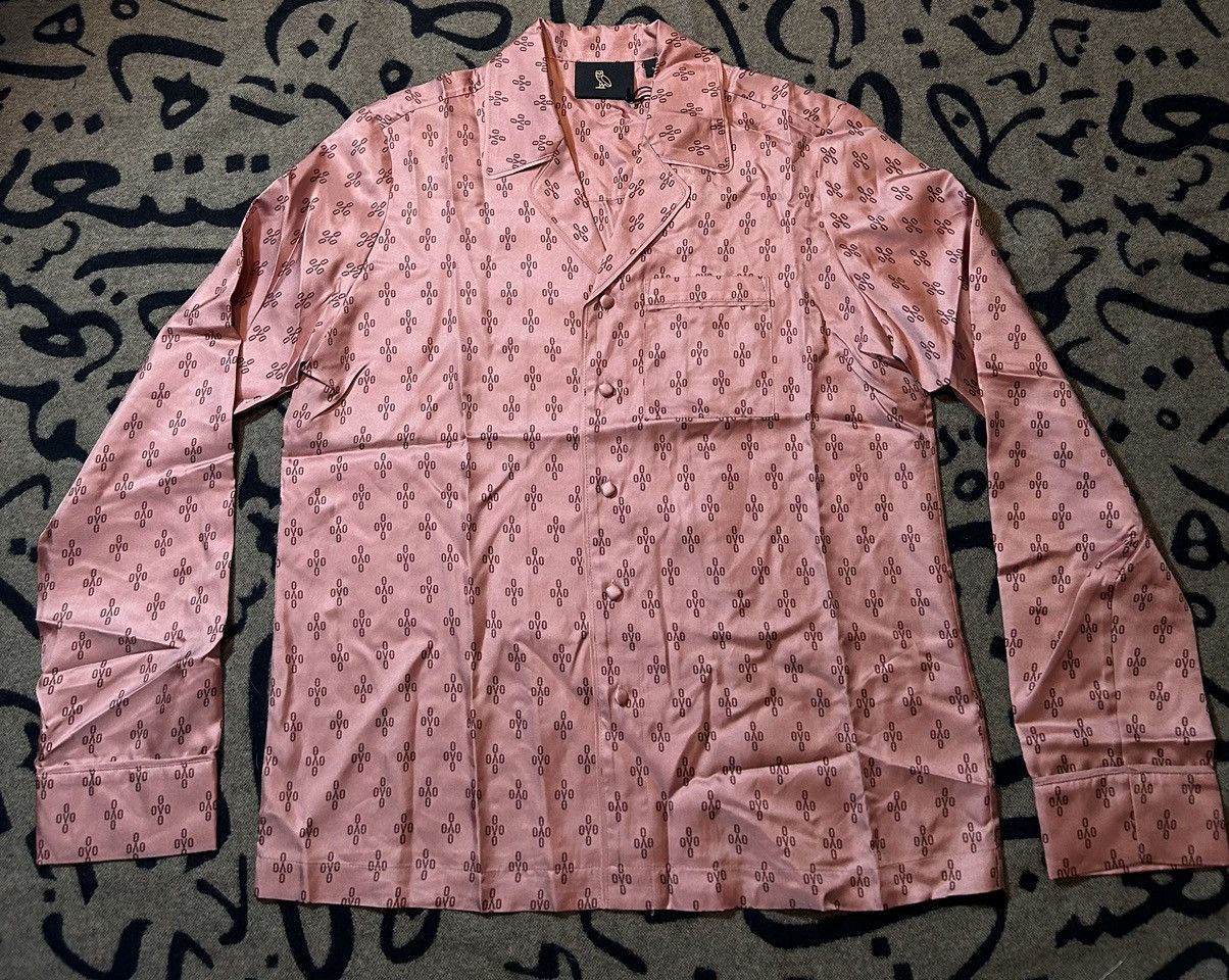Drake × October's Very Own OVO Womens Monogram Silk Pajama Shirt Size S / US 4 / IT 40 - 1 Thumbnail