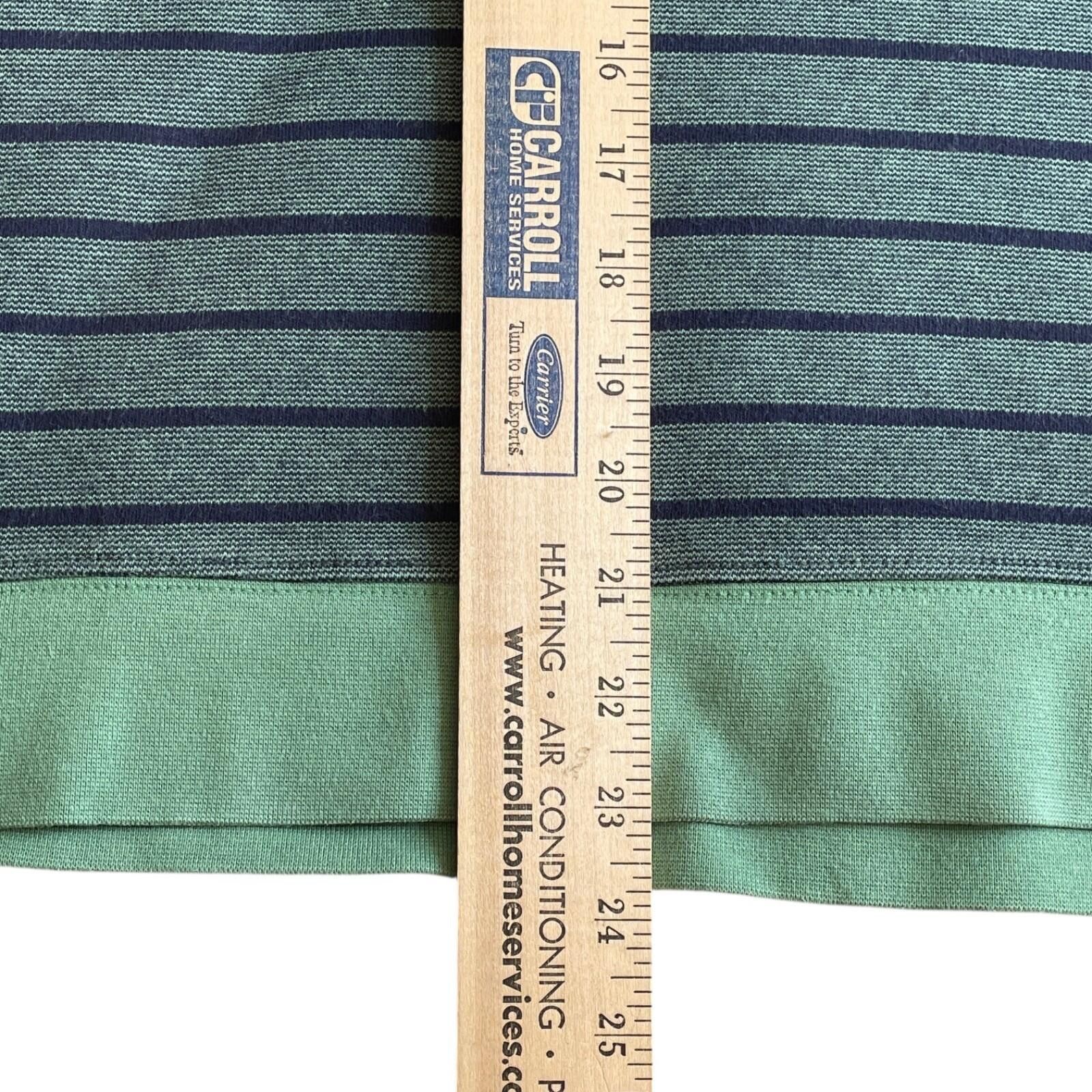 Vineyard Vines Vineyard Vines Mens M Cotton 1/4 Zip Pullover Green Striped Size US M / EU 48-50 / 2 - 7 Thumbnail