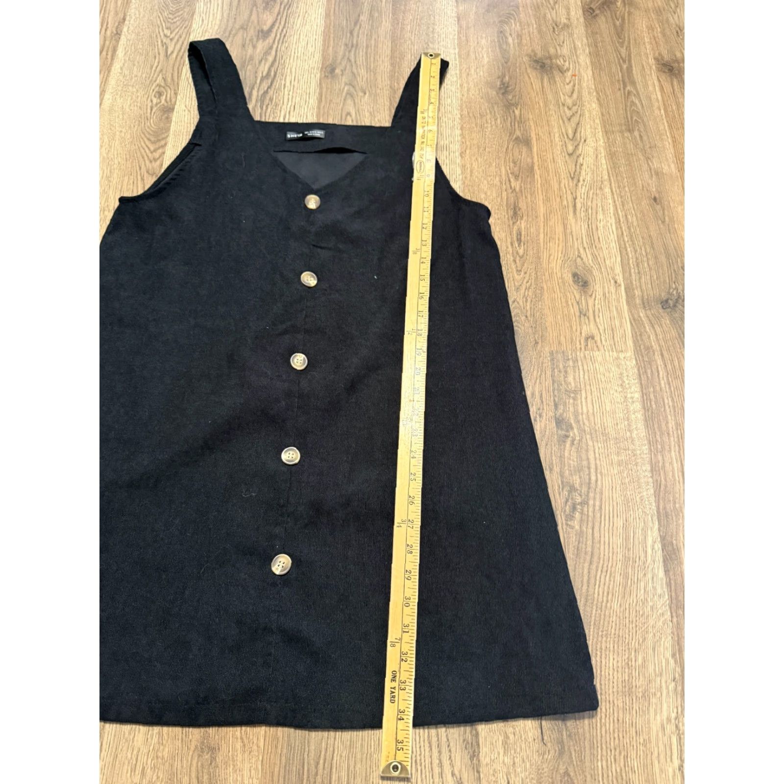 Shein SheIn Dress Women's Large Black Front Buttons A-Line Sleeveless Shirt? Size L / US 10 / IT 46 - 5 Thumbnail