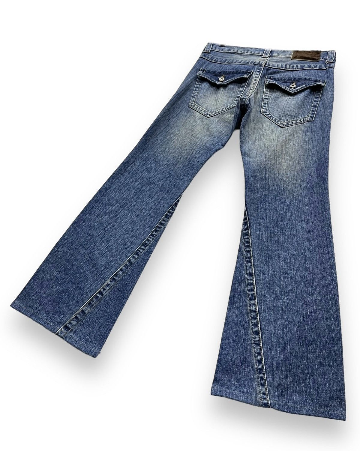 JUN MEN 🔥FYE🔥Vintage JUN MEN FADE OUT BLUE FLARE Jeans Size US 31 - 5 Thumbnail