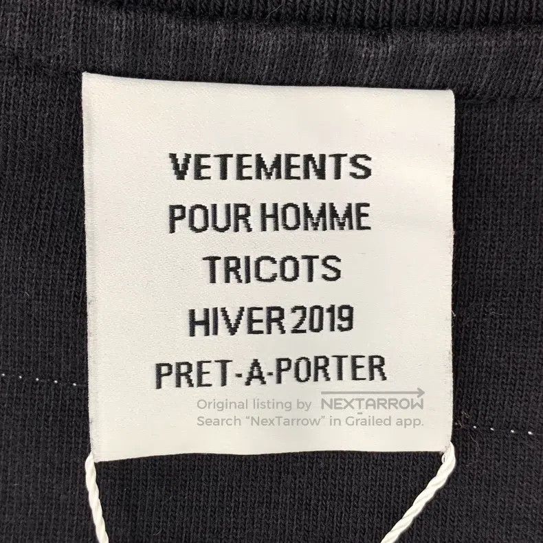 Vetements Vetements Black logo lettering embroidered cotton long-sle Size US M / EU 48-50 / 2 - 6 Thumbnail