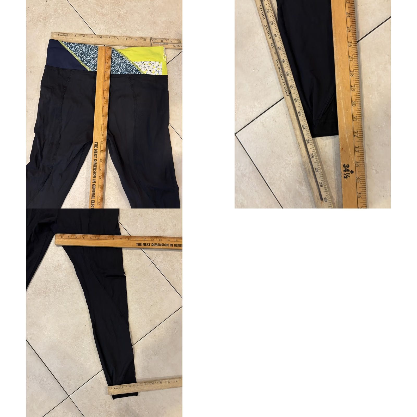 Lululemon Lululemon Pants Womens 6 Black Colorblock Run Inspire Crop Capri Leggings Size 28" / US 6 / IT 42 - 8 Thumbnail