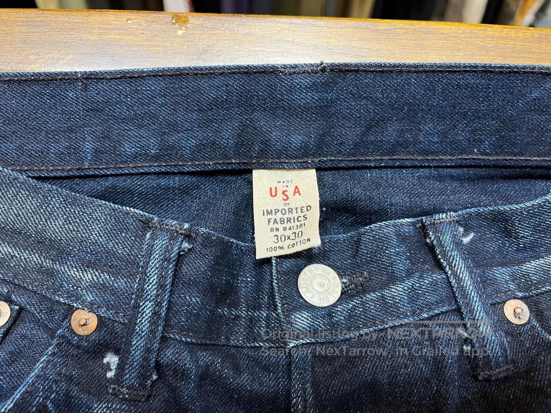 RRL Ralph Lauren vintage rrl dark denim jeans by ralph lauren. Size US 30 / EU 46 - 3 Thumbnail