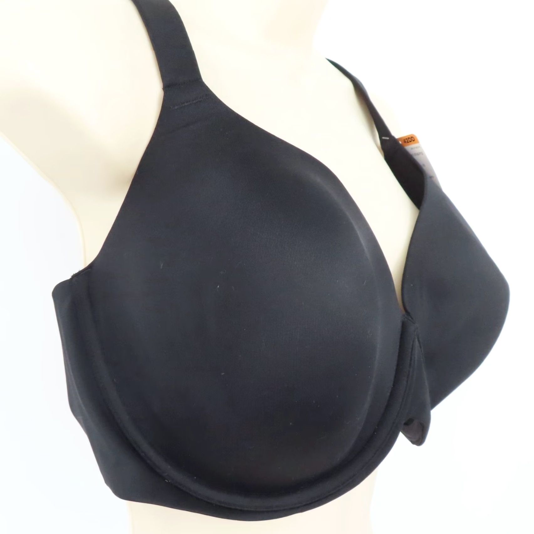 Vintage Ambrielle Bra Solid Black Underwire Lined Wide Strap 42DD Plus Size Women NEW Size ONE SIZE - 2 Thumbnail