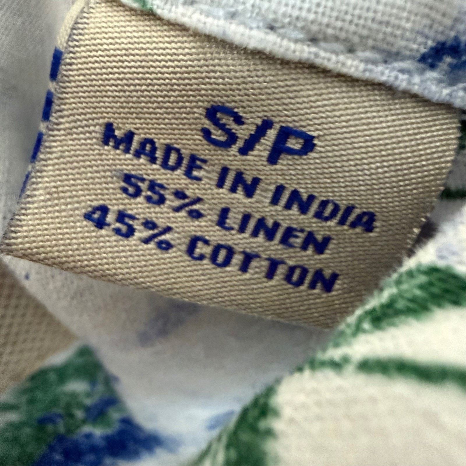Tommy Bahama Tommy Bahama Men Small Tropical Linen Cotton Button Up Shirt Size US S / EU 44-46 / 1 - 3 Thumbnail