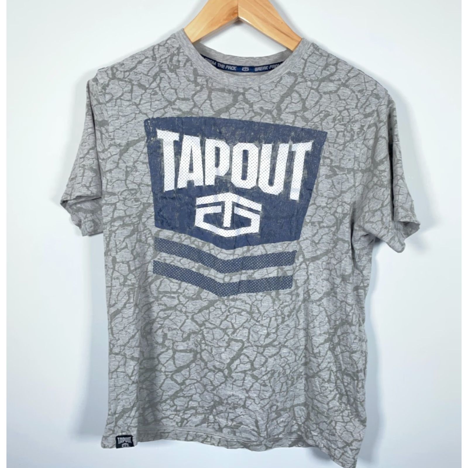 Tapout Tapout Logo T-Shirt Men's M Gray Cement MMA Y2K Style UFC Grunge Short Sleeve Crew Neck Cotton Jersey Retro Skull Tribal 2010s Size US M / EU 48-50 / 2 - 2 Thumbnail