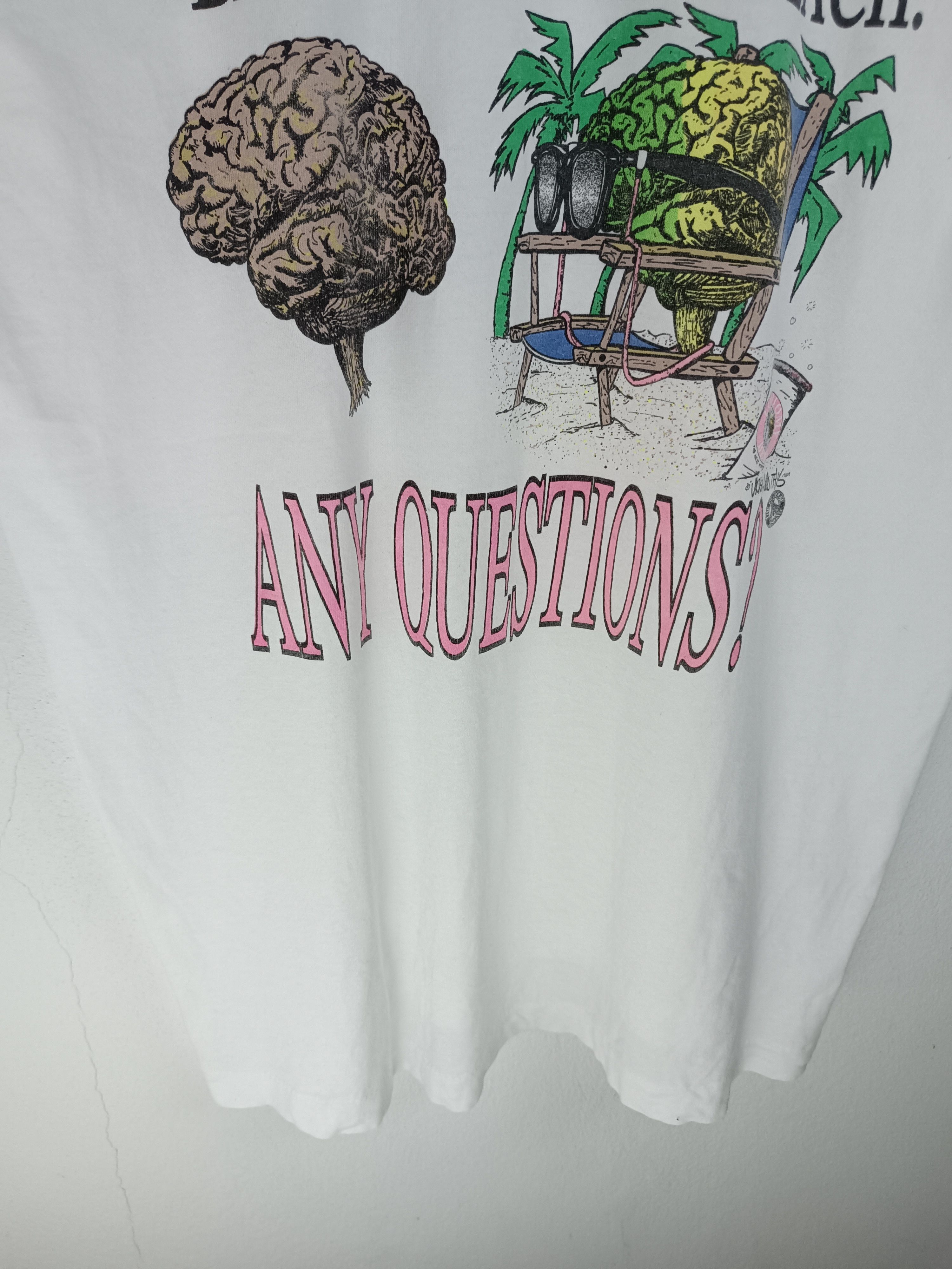 Vintage VINTAGE 90'S BRAIN WAVES SPORTSWEAR ADULT HUMOR FUNNY TEE Size US XL / EU 56 / 4 - 12 Thumbnail
