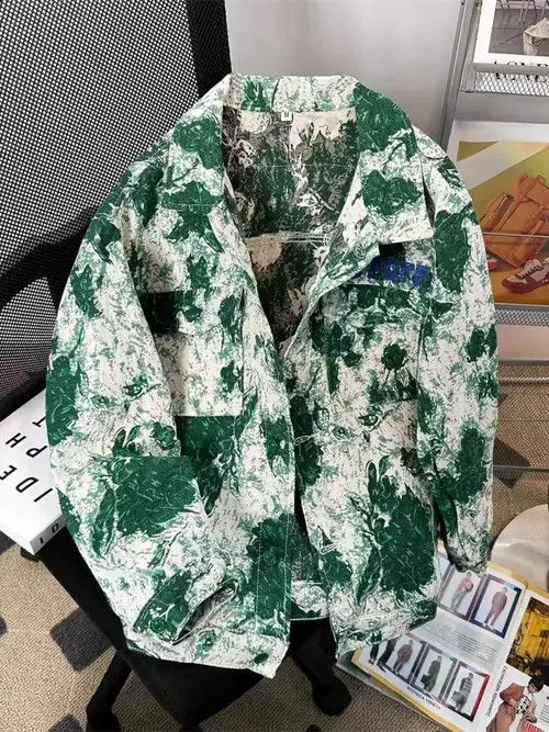 Japanese Brand Street Hip Hop Graffiti Loose Fashion Denim Jacket Size US L / EU 52-54 / 3 - 2 Thumbnail