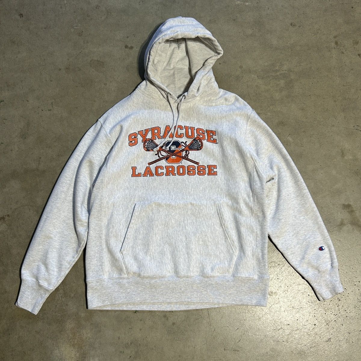 Champion Syracuse University Lacrosse Reverse Weave Pullover Hoodie Size US L / EU 52-54 / 3 - 1 Thumbnail